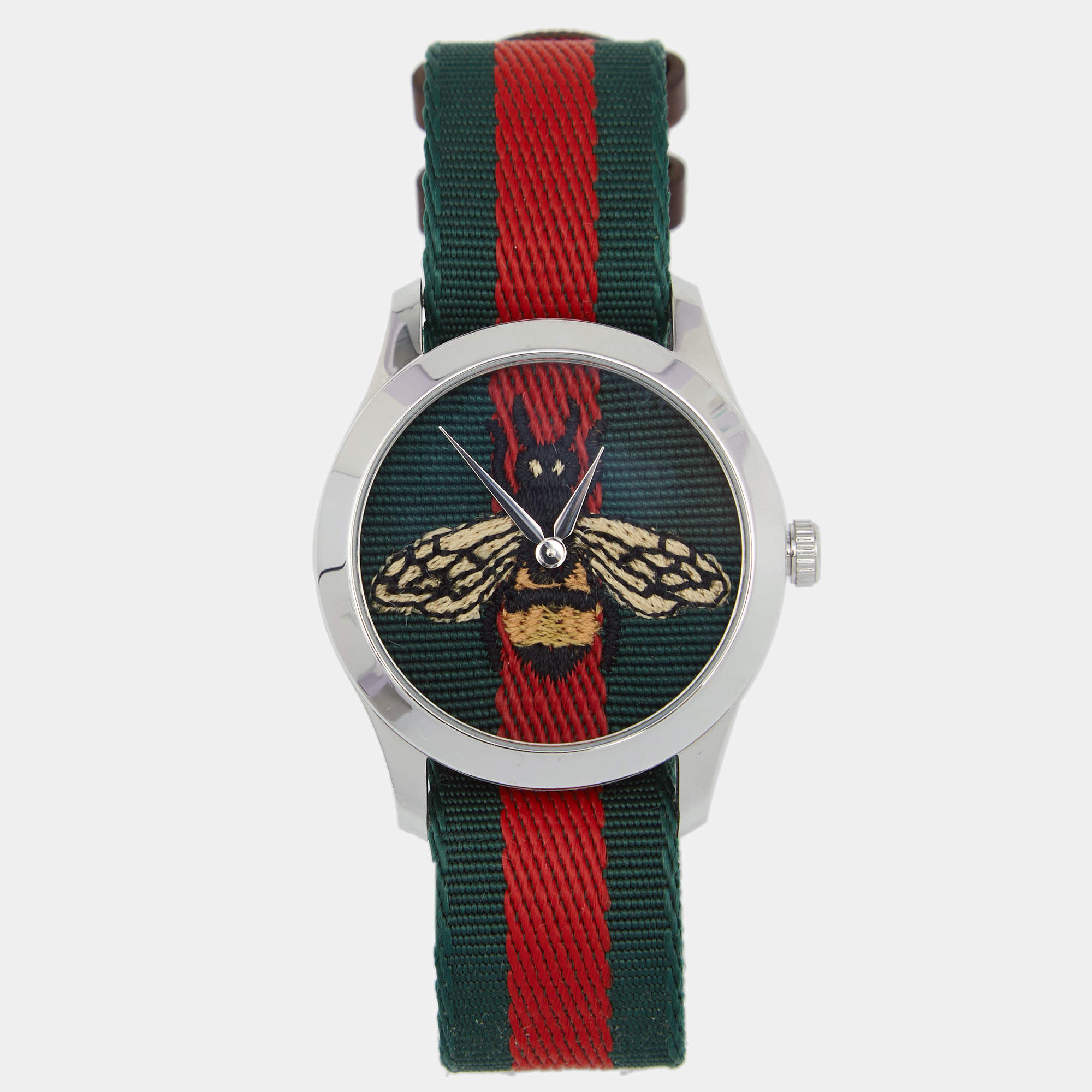 Gucci Multicolor Stainless Steel Nylon Le Marche Des Merveilles Unisex Wristwatch 38 mm Gucci TLC