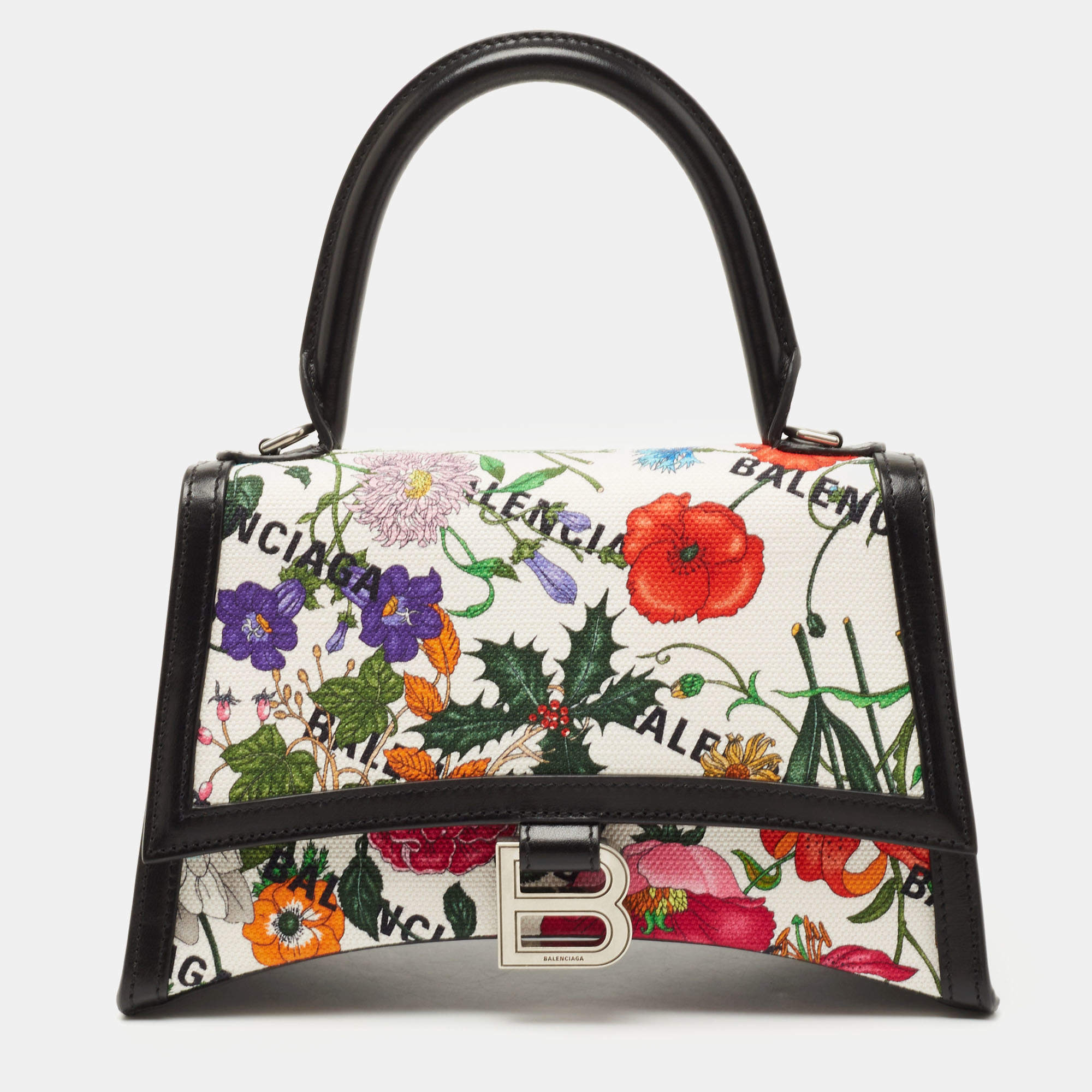 Gucci x Balenciaga Multicolor Canvas and Leather Hacker Project Floral Hourglass Bag Gucci x Balenciaga |