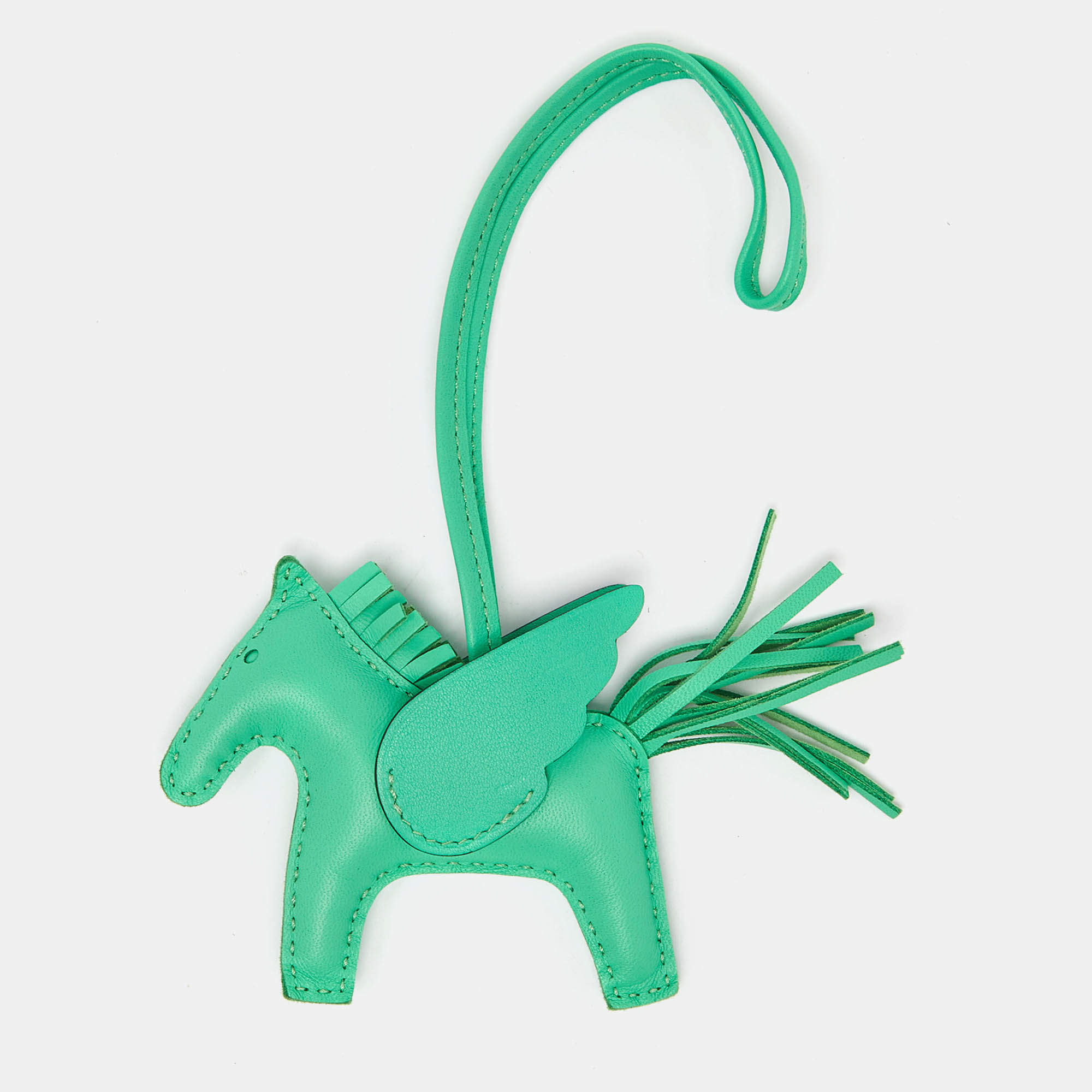 Hermès Vert Comics Milo Leather GriGri Rodeo Pegase Bag Charm PM
