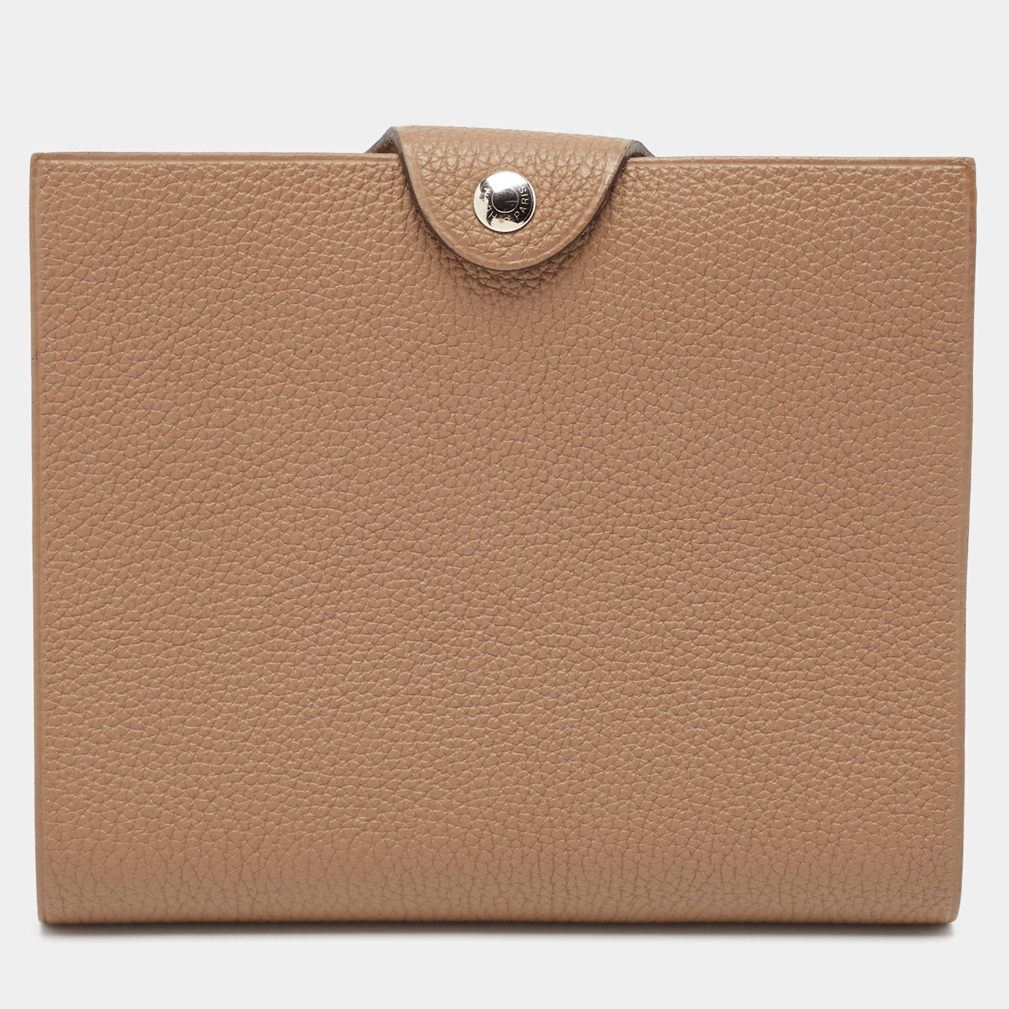Hermes Etoupe Togo Leather Ulysse PM Notebook Cover