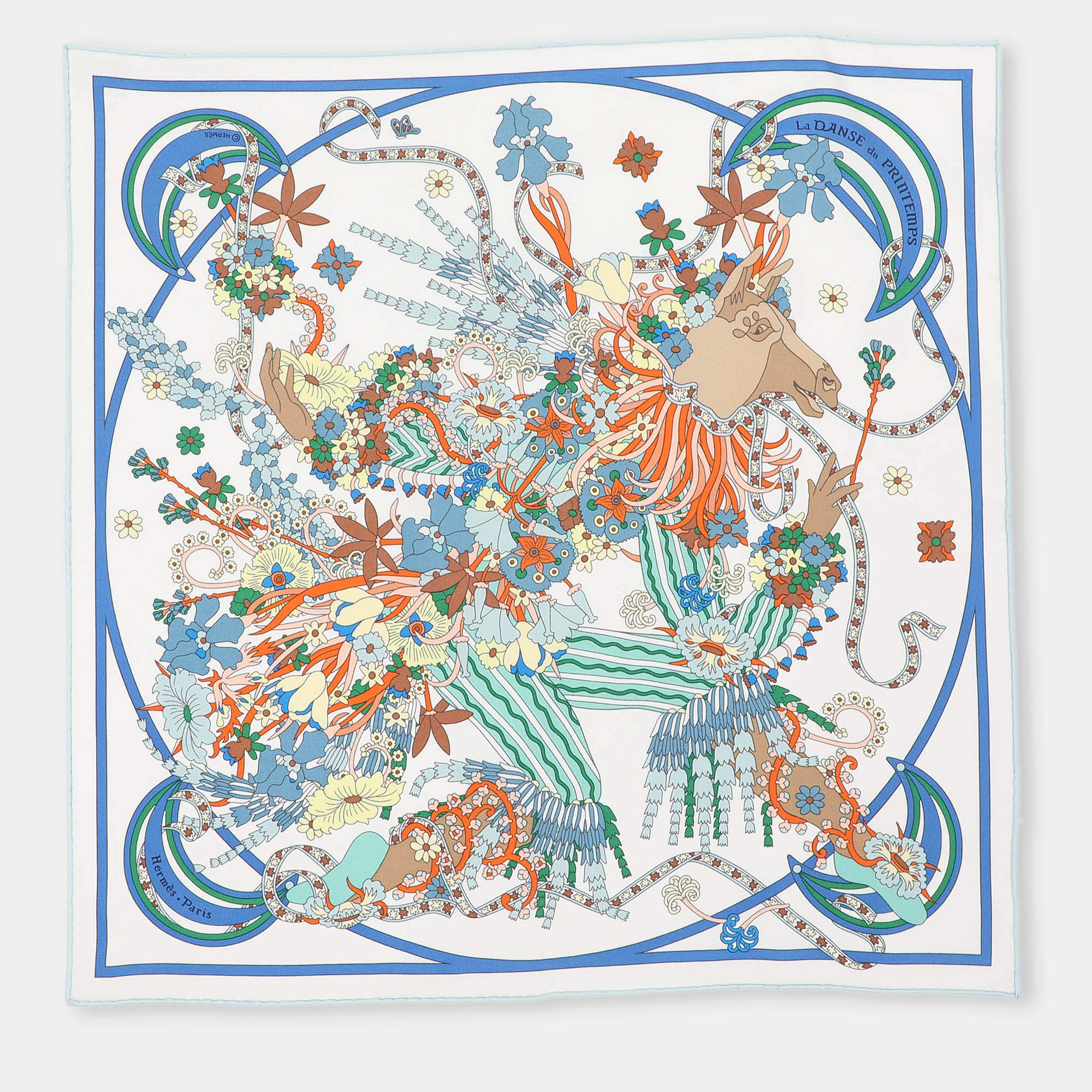 Hermès Multicolor Silk La Danse Du Printemps Scarf