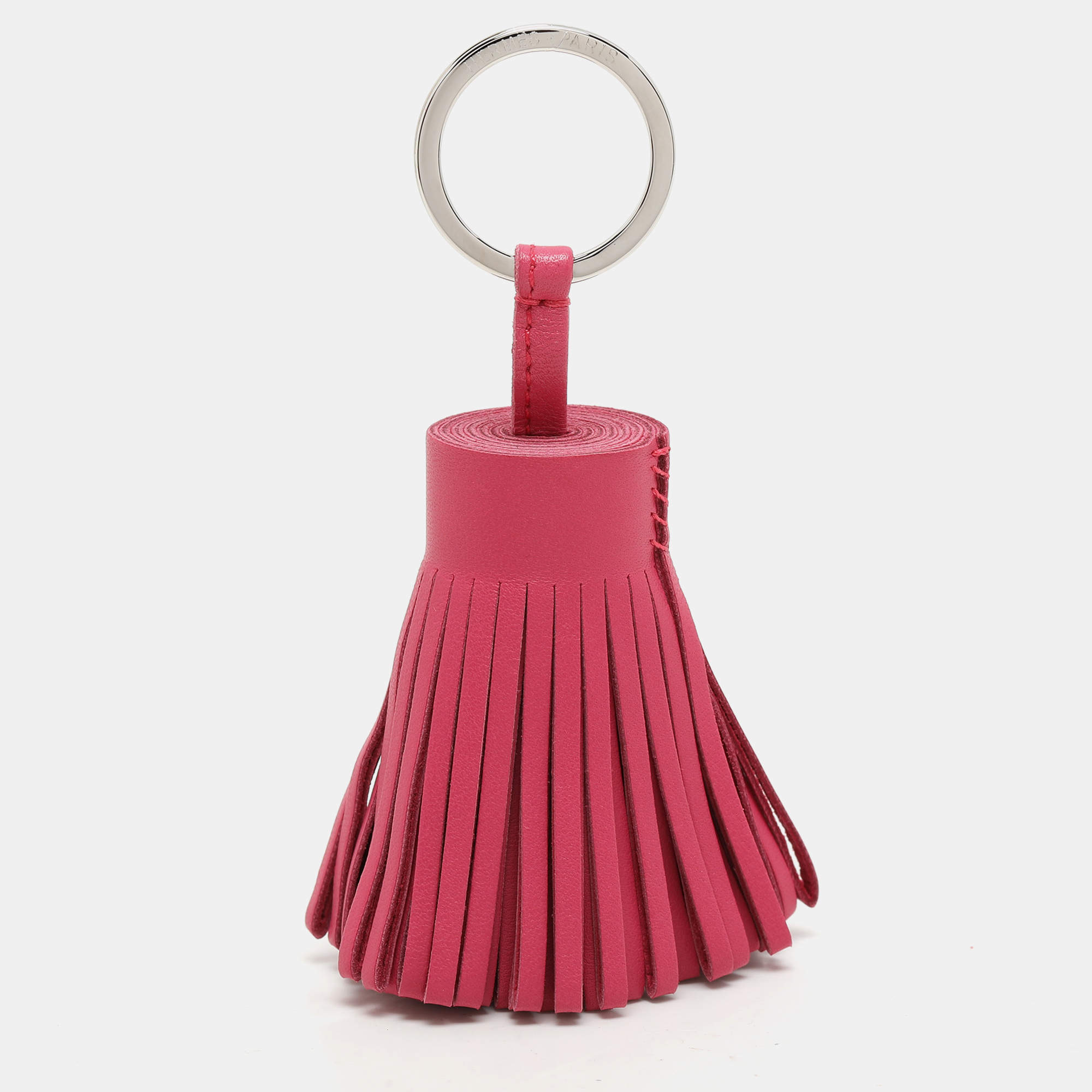 Hermès Pink Leather Milo Carmen Keyring