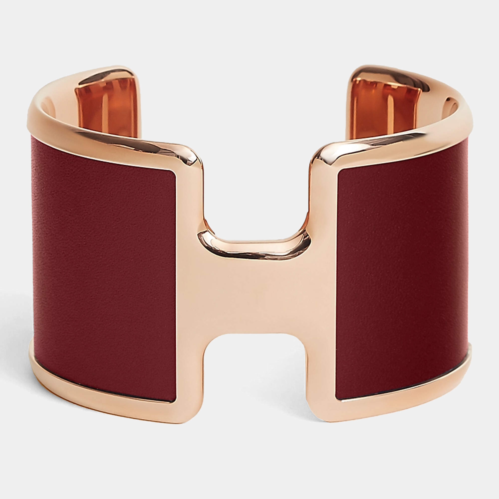 Hermes Rouge H Manchette Olympe bracelet