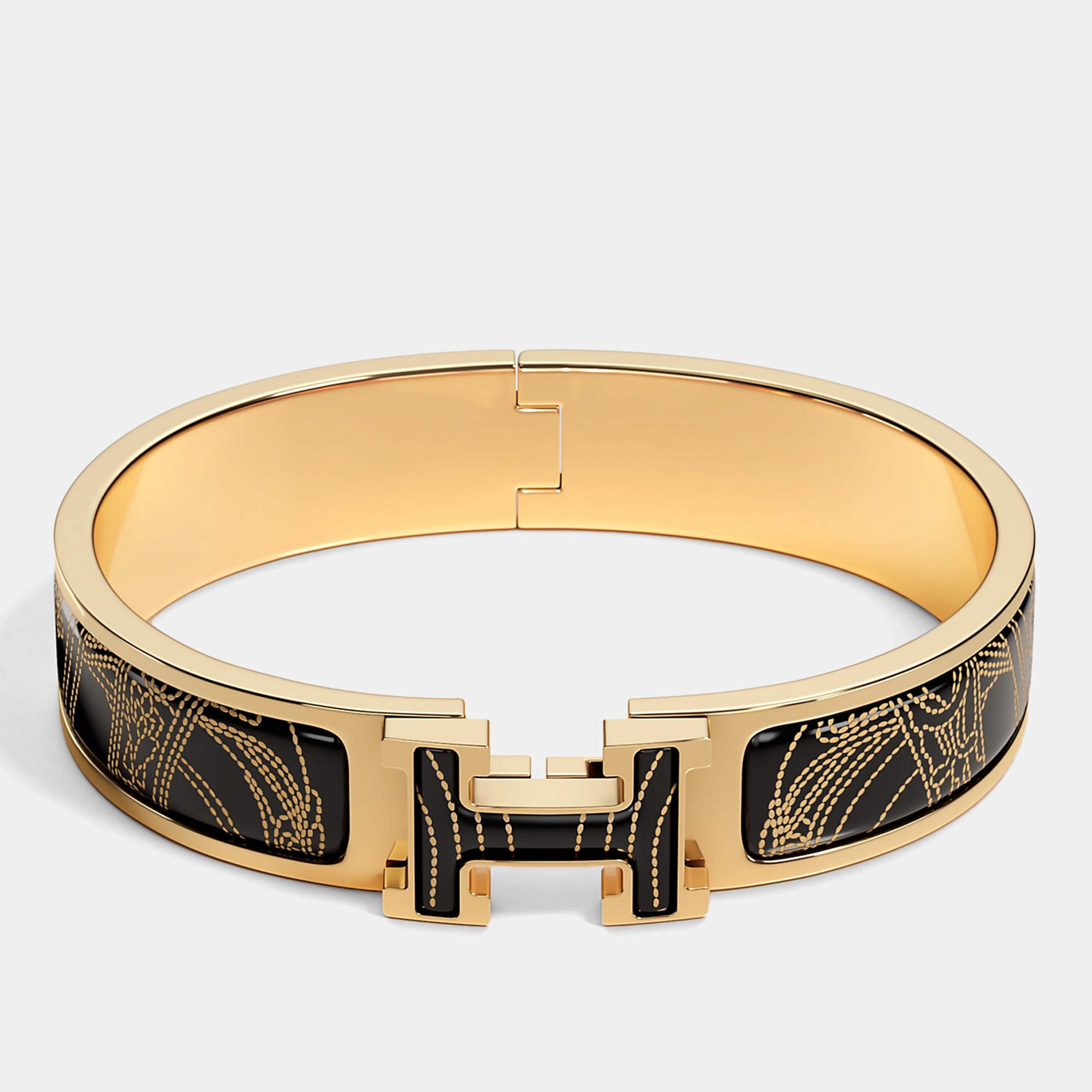 Hermes Brides de Gala Applique Pique Clic H Bracelet 