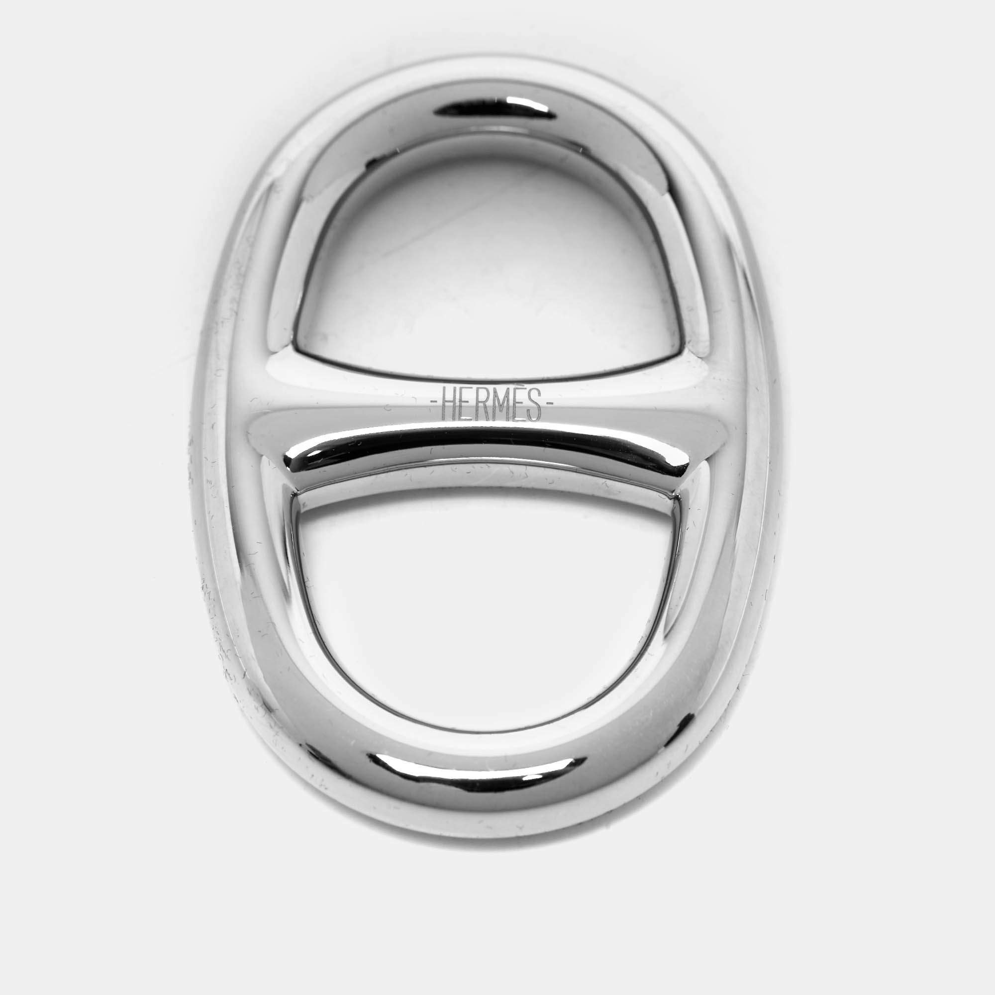 Hermès Chaine d'Ancre Palladium Plated Scarf Ring