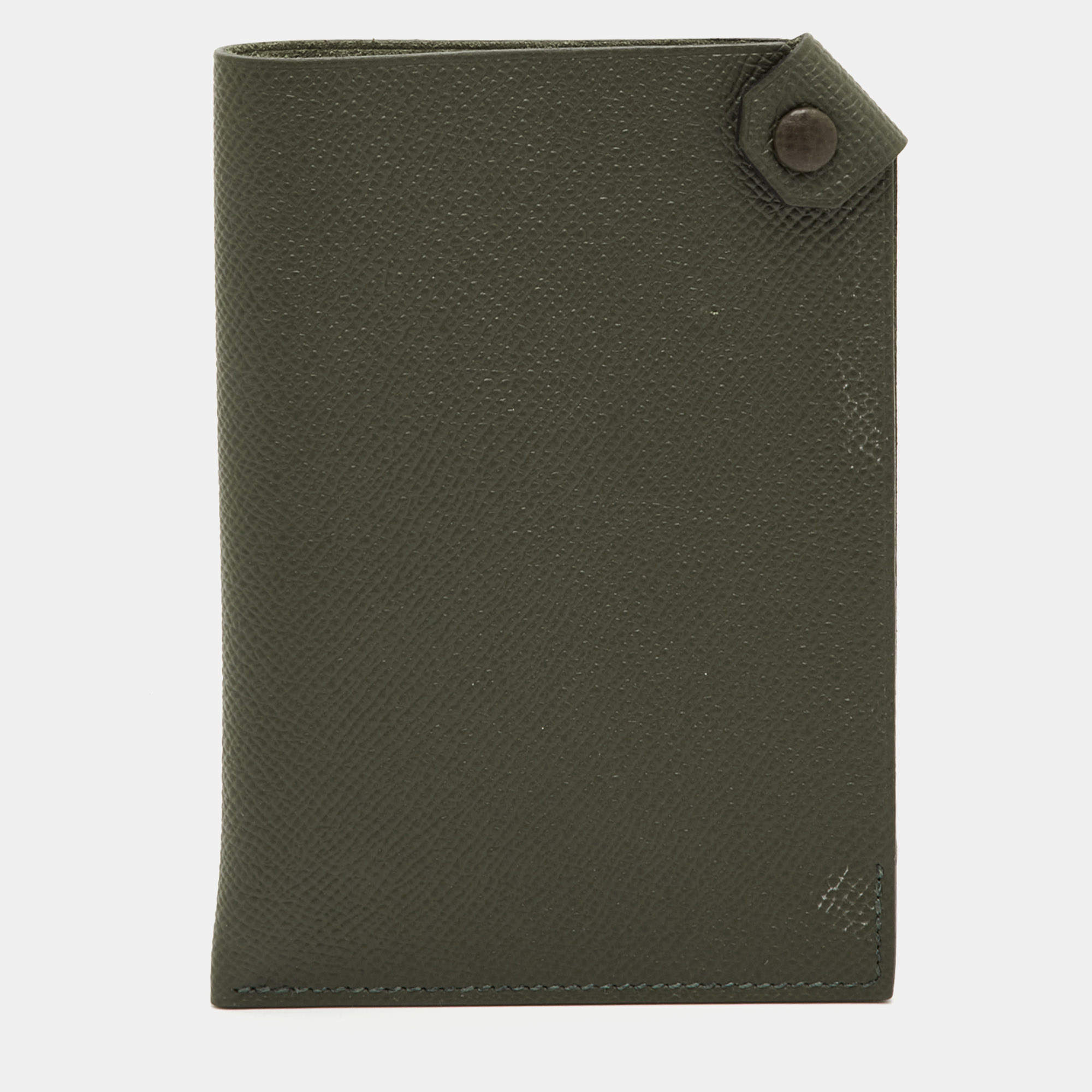 Pre Owned Hermès Tarmac Vert Maquis Epsom Leather Passport Holder