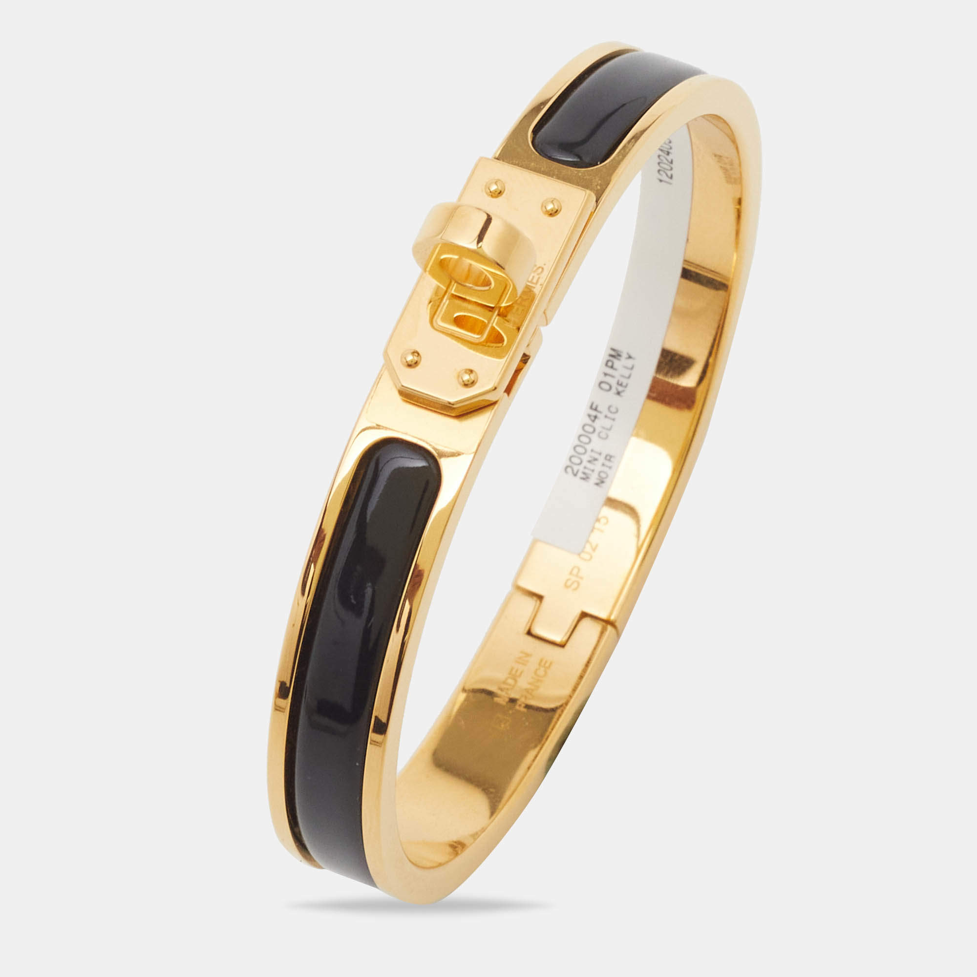 Pre Owned سوار هيرمس كيلي كليك ميني إيناميل مطلي بالذهب