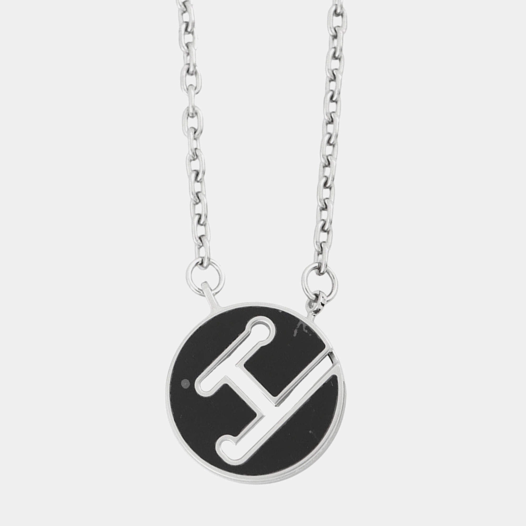 Pre Owned Hermes Labyrinth Nix Black Metal Lacquer