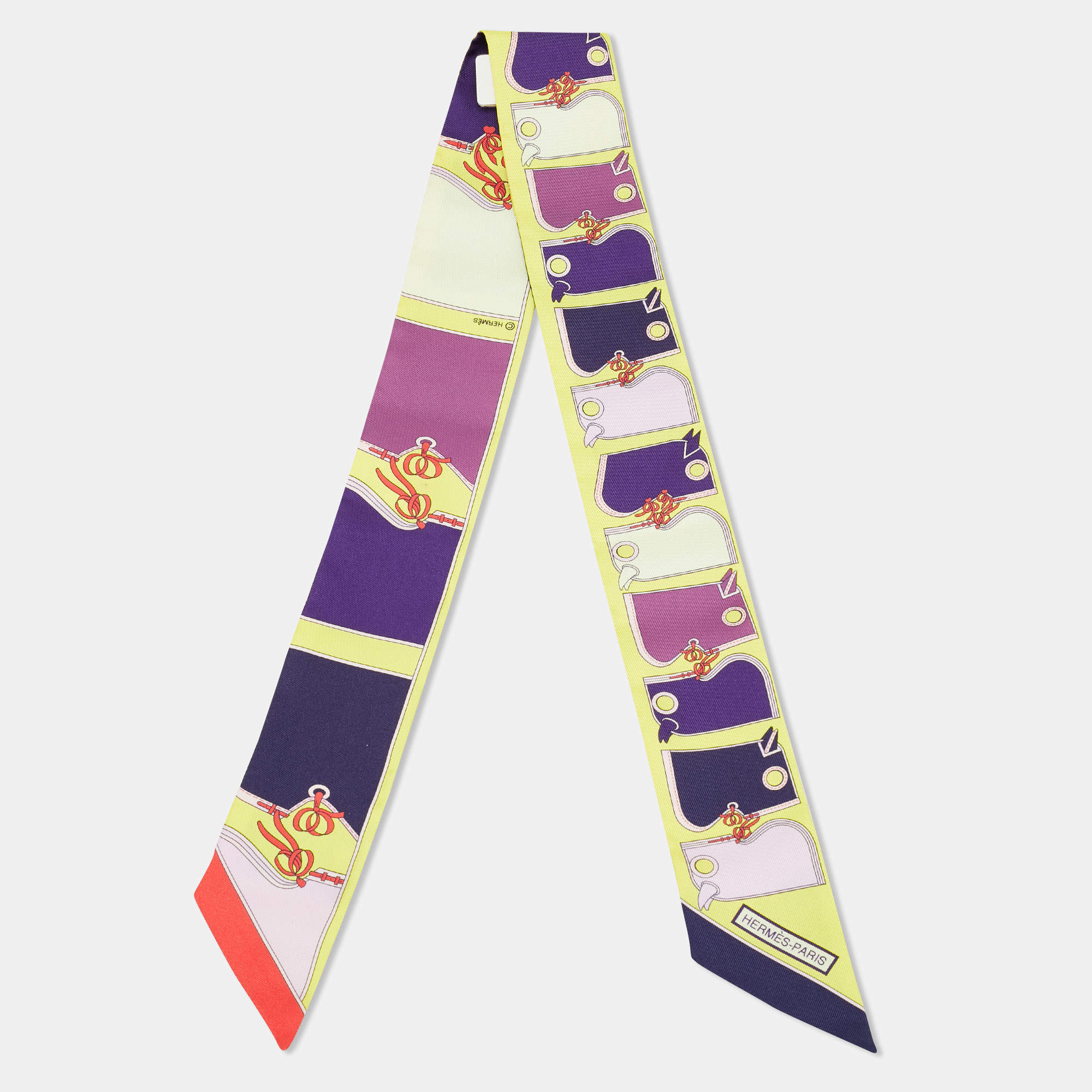Pre Owned Hermès Multicolor Camails Silk Twilly Scarf