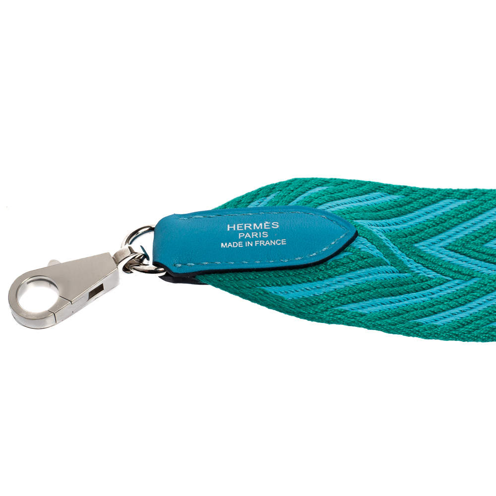Shop HERMES Sangle zigzag 25 mm bag strap (H077727CKAB105) by retrochari