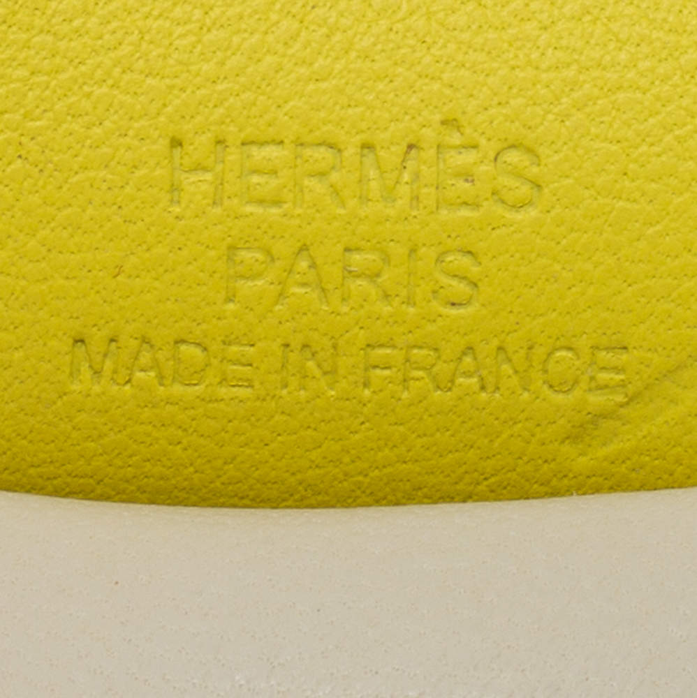 Hermès Vert Fizz, Lime and New White Milo Lambskin and Swift Grigri Rodeo Pegase Charm PM, 2023 (Like New), Handbag