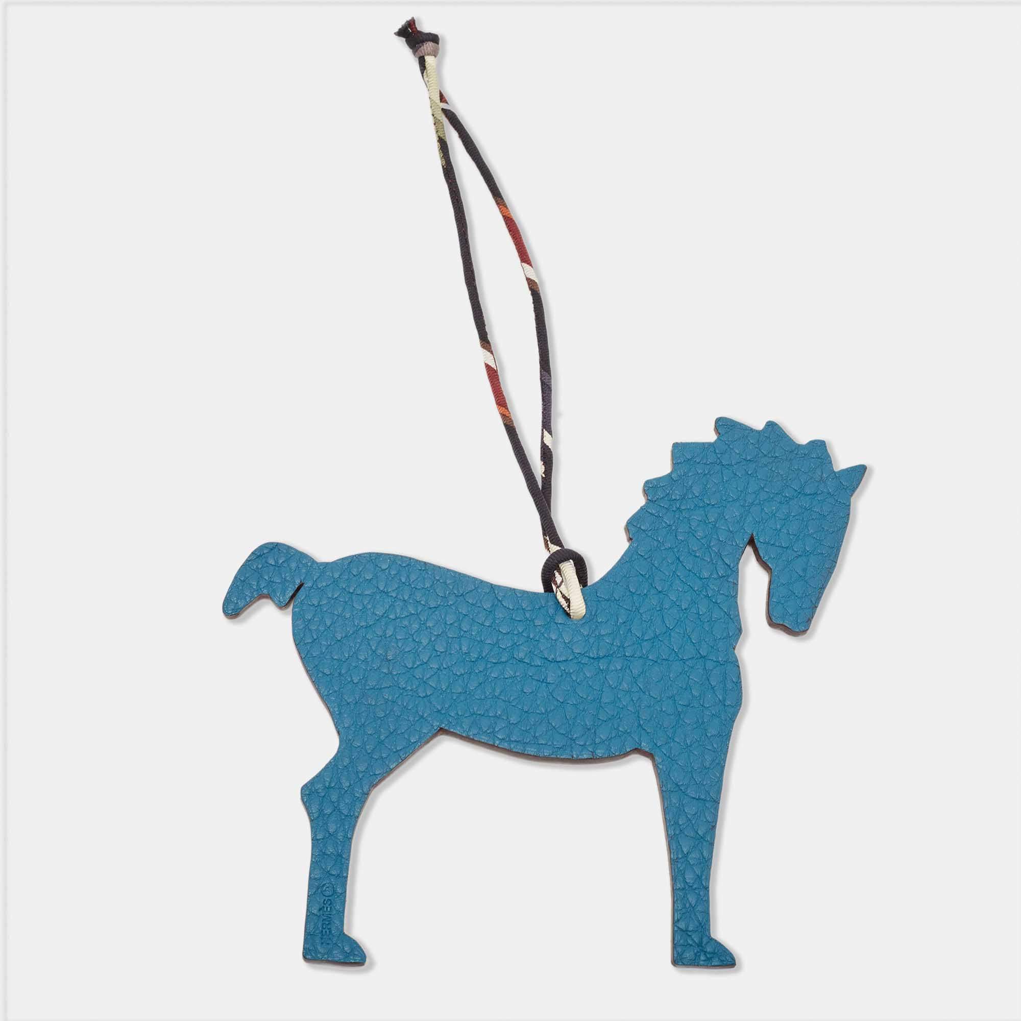 Hermès Cognac/Colvert Epsom and Clemence Leather Horse Bag Charm