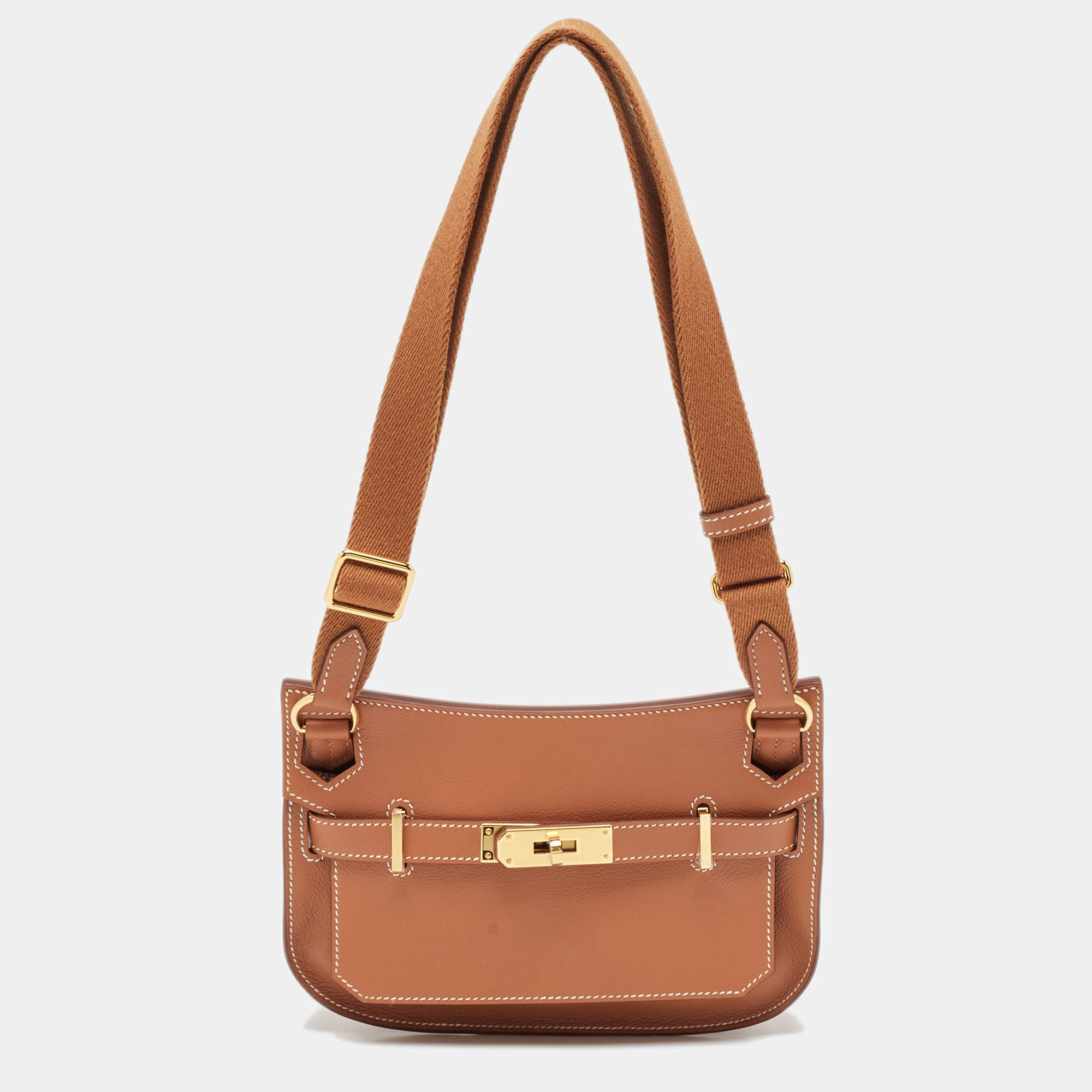 Hermès Gold Evercolor Leather Gold Finish Jypsiere Mini Bag