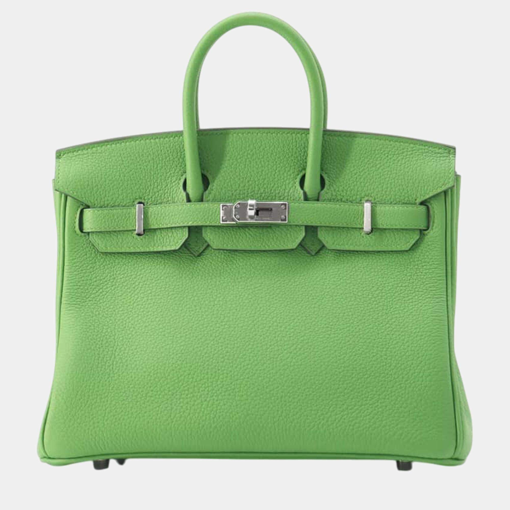 Hermes Vert Yucca Togo Leather Birkin Size 25