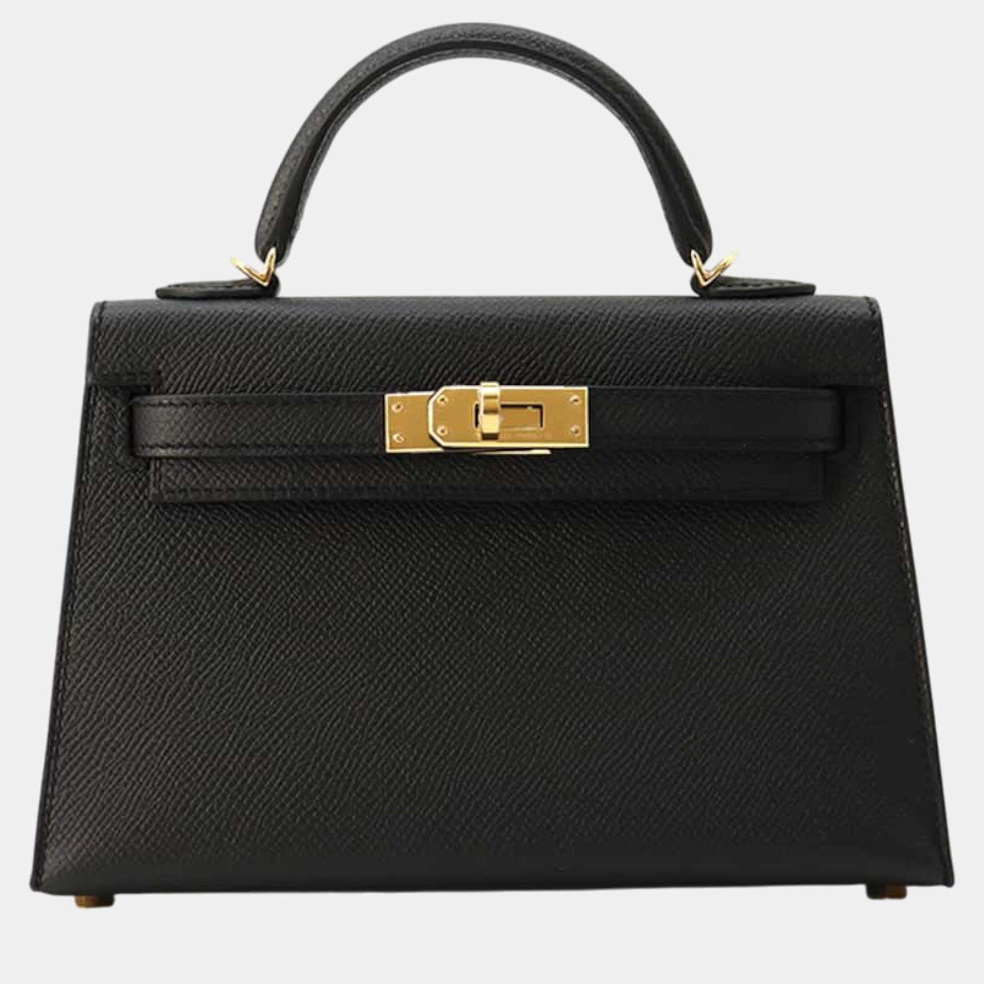 Hermes Mini Kelly Do Black Epsom Bag