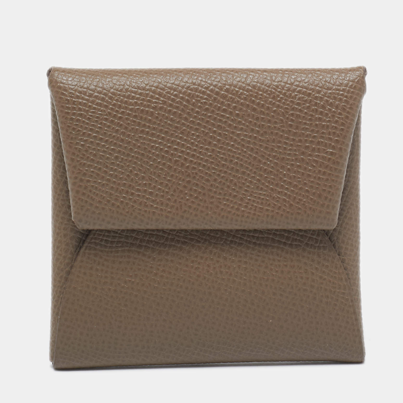 Hermès Etoupe Epsom Leather Bastia Change Purse