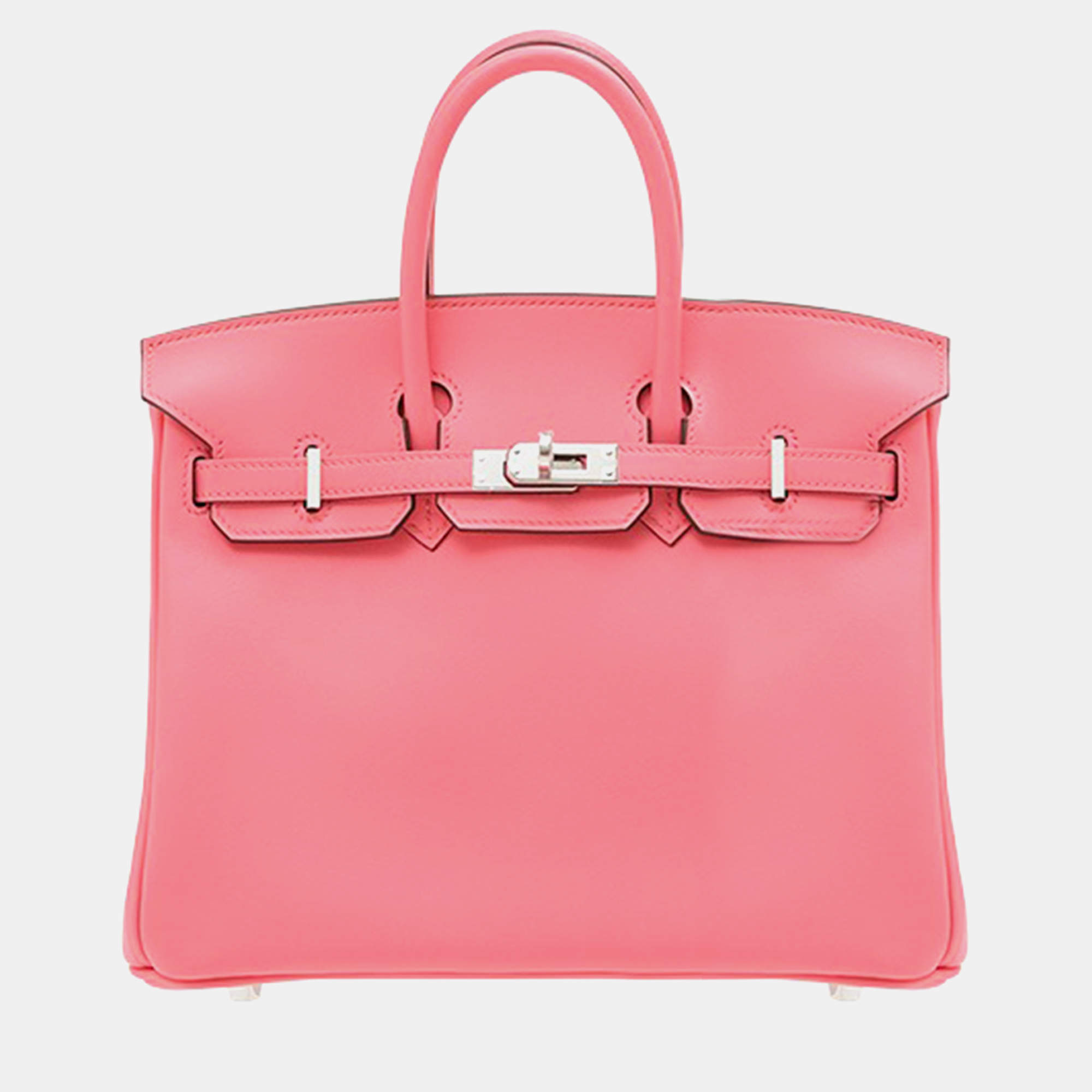 Hermes Rose Azalee Swift Leather Birkin 25 Bag