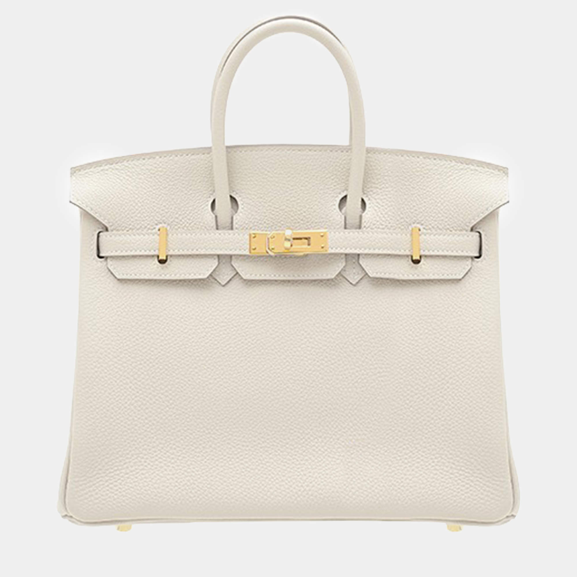 Hermes Craie Togo Leather Birkin 25 Bag