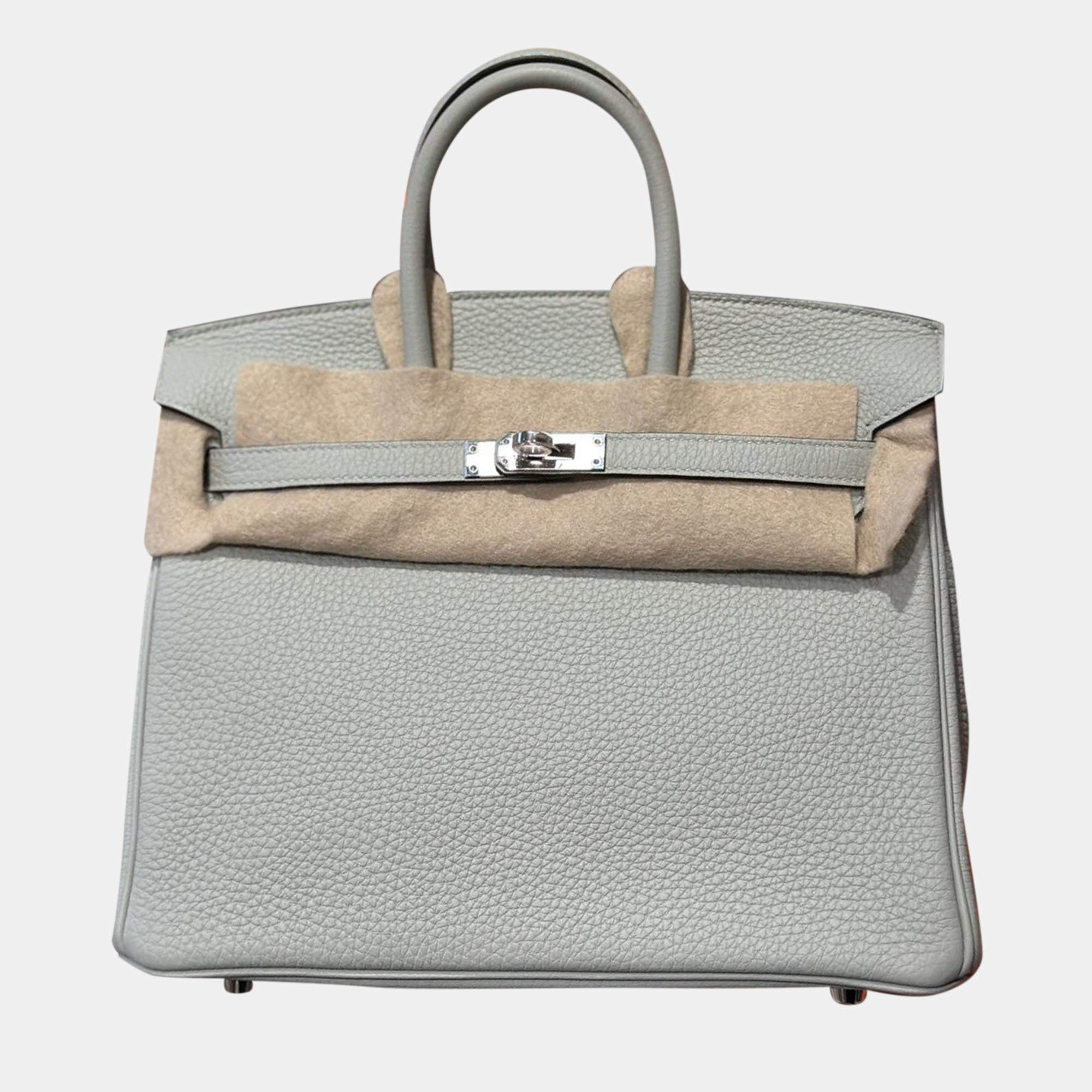 Hermes Ice Crystal Gray Togo Leather Birkin 25 