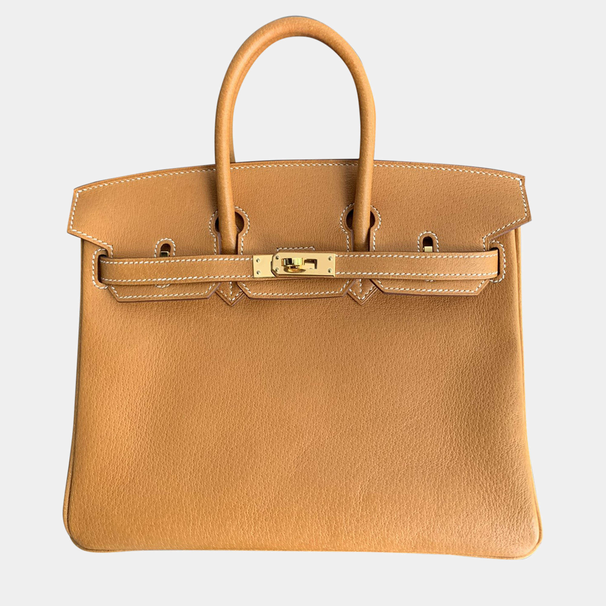 Hermes Gold Togo Leather Gold Finish Birkin 25 Bag