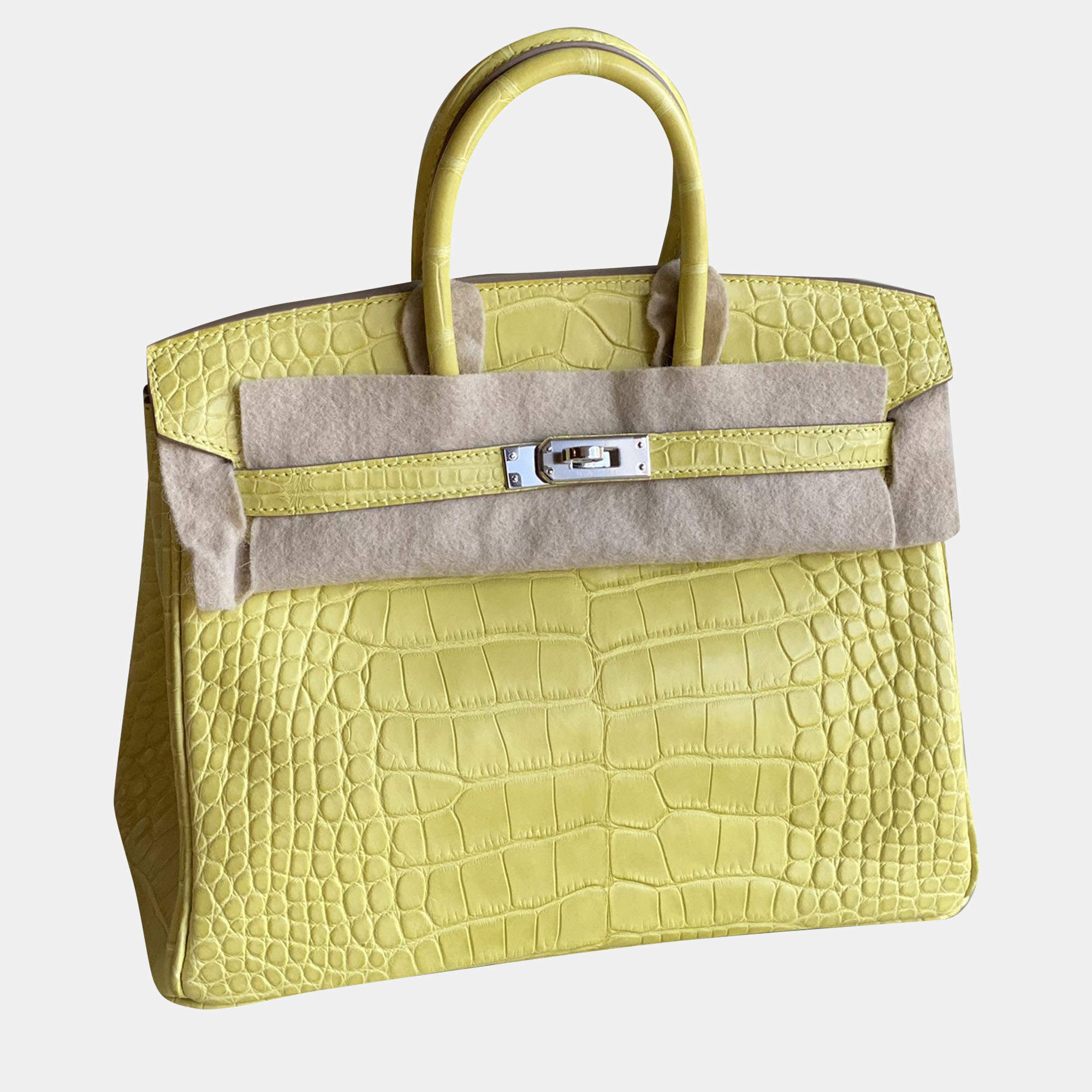 Hermes Alligator Leather Birkin 25 Bag