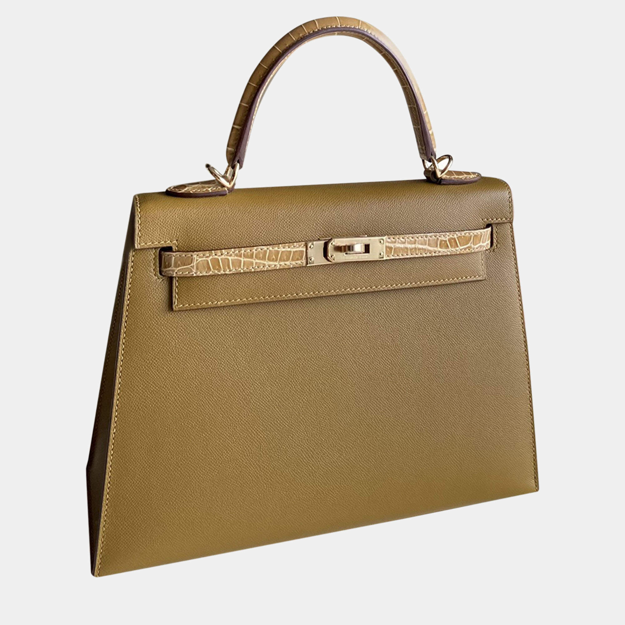Hermes Brown Tone Touch Leather Kelly 25 