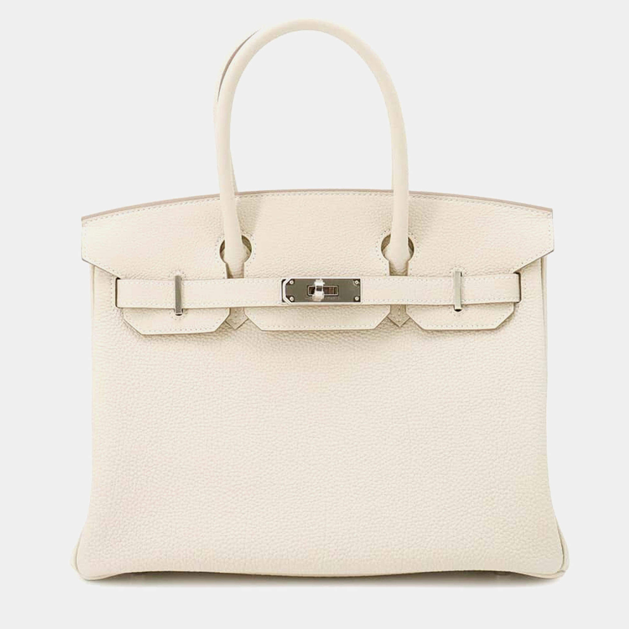 Hermes Craie Togo Leather Birkin 30 Handbag
