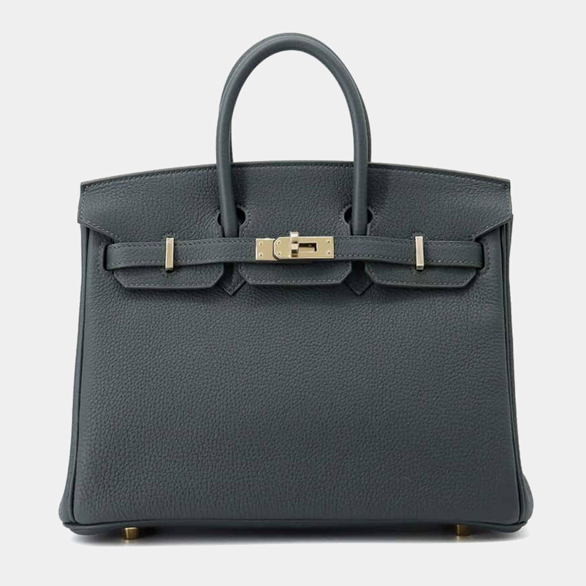 Hermes Vert Mangrove Togo Leather Birkin 25
