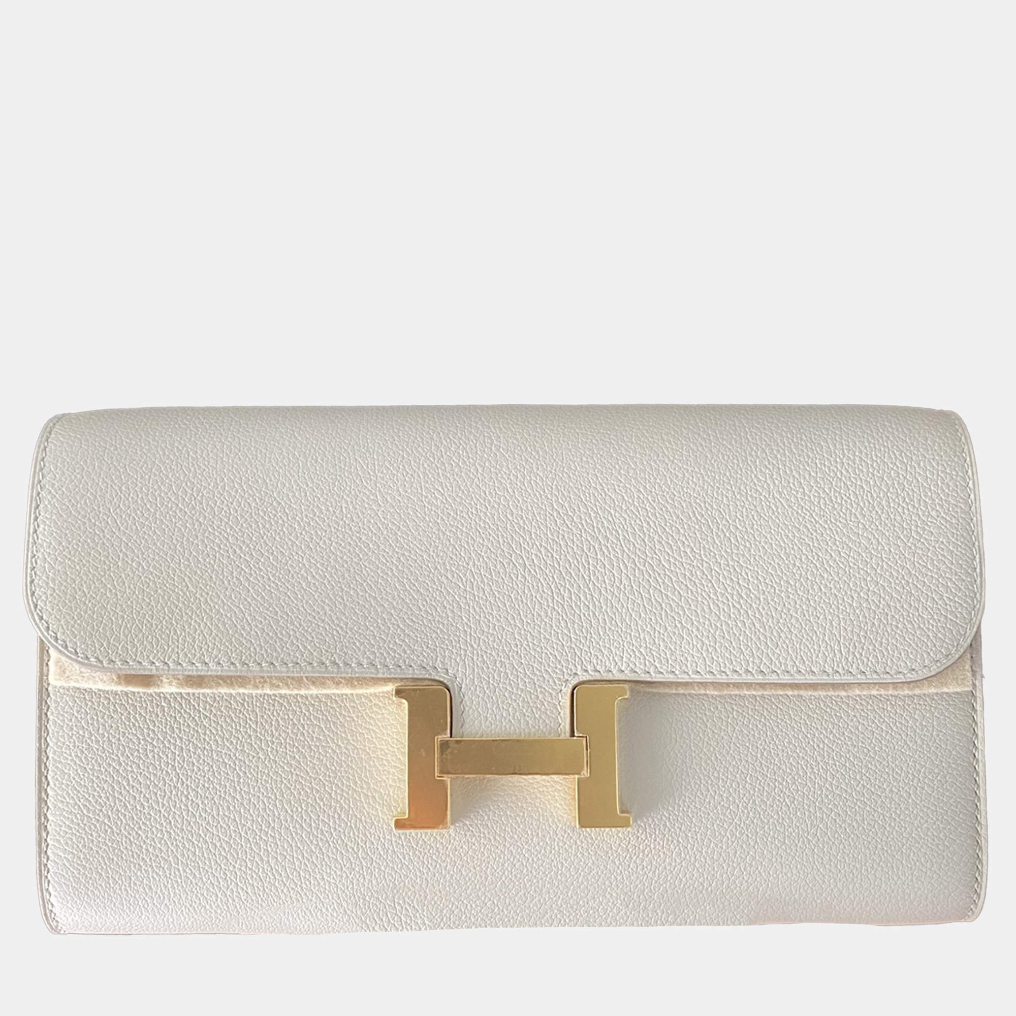 Hermes Constance To Go Glacier White Evercolor Bag