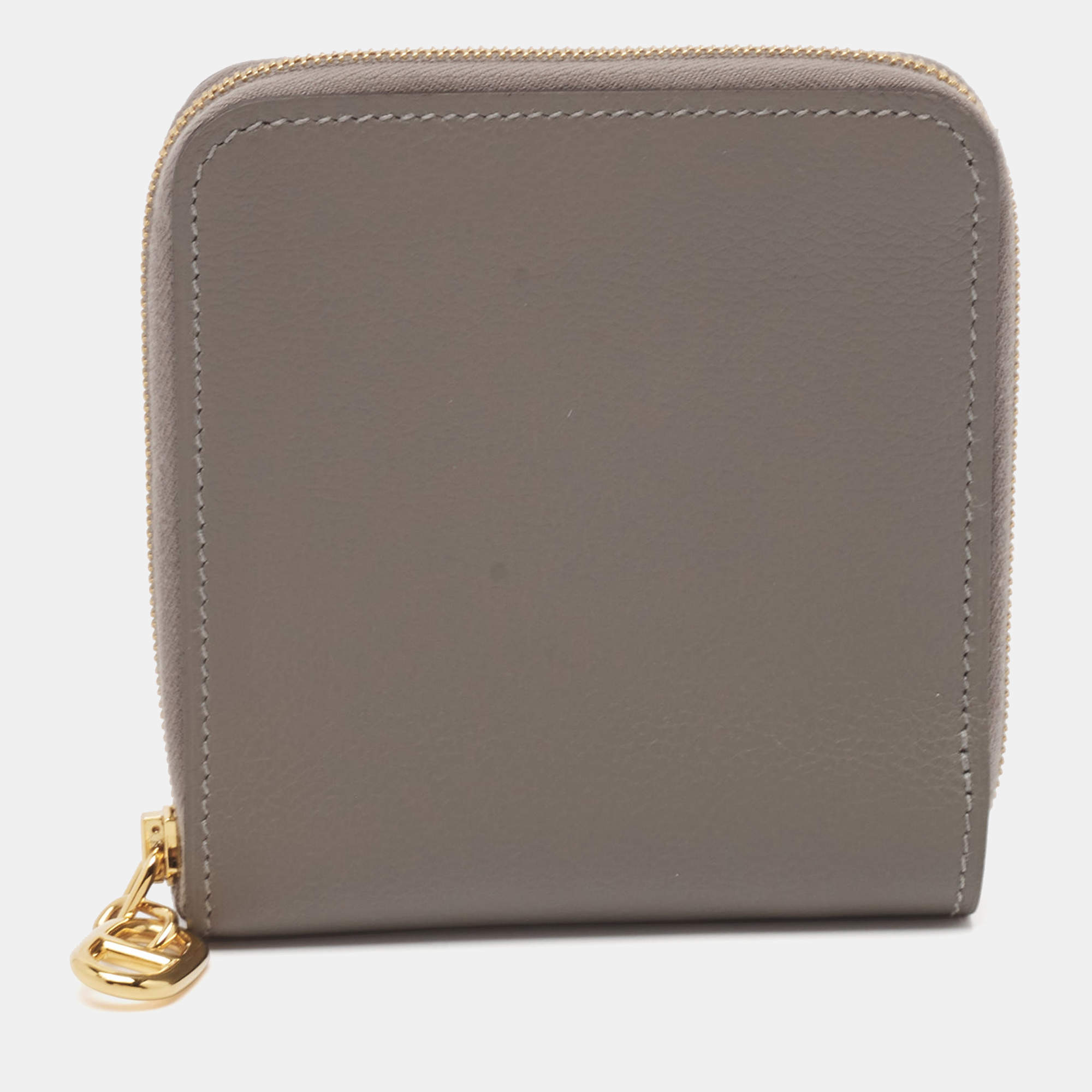 Hermès Gris Meyer Evercolor Leather Zipengo II Chaine d'Ancre Wallet