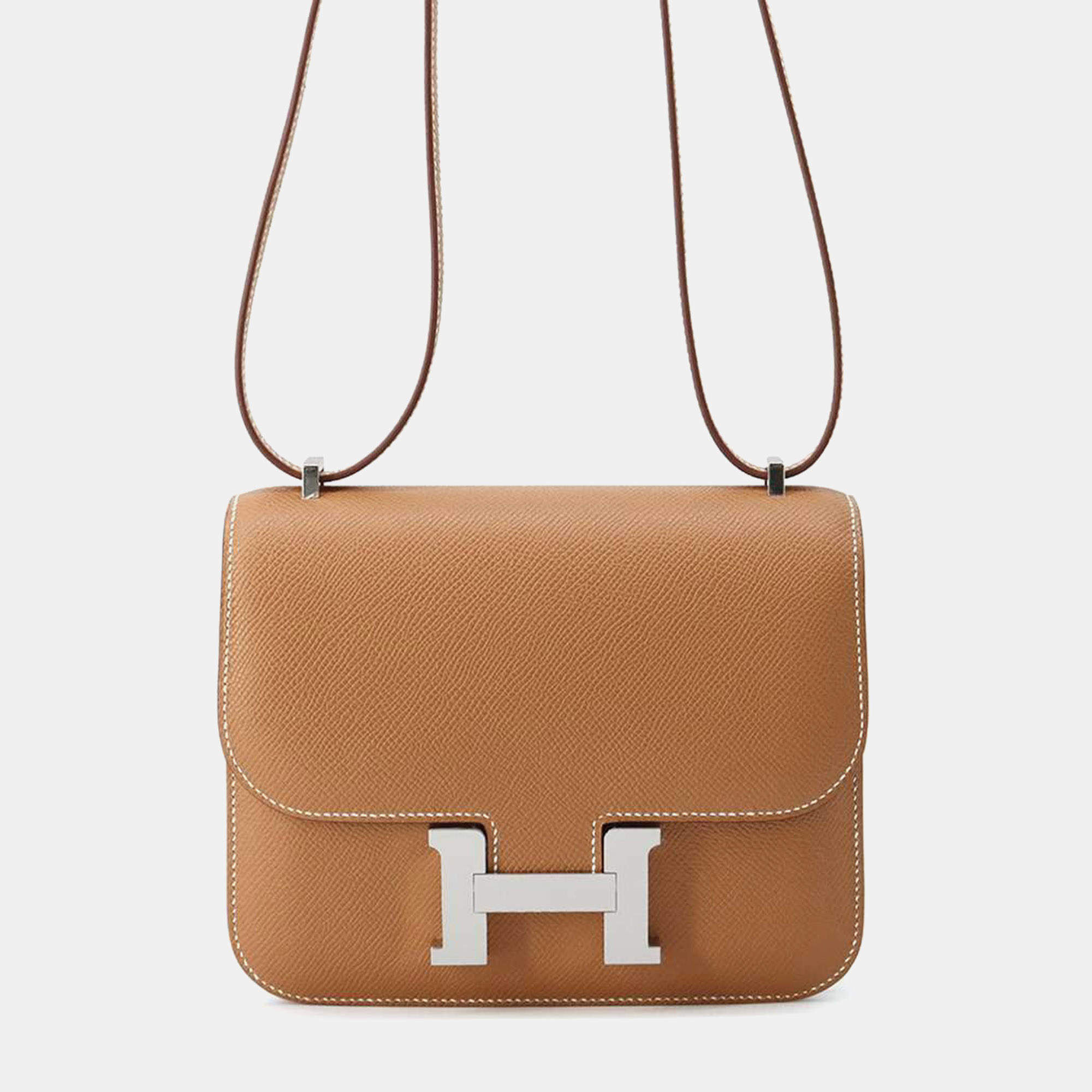 Hermes Gold Epsom Leather Constance Mini Shoulder Bag