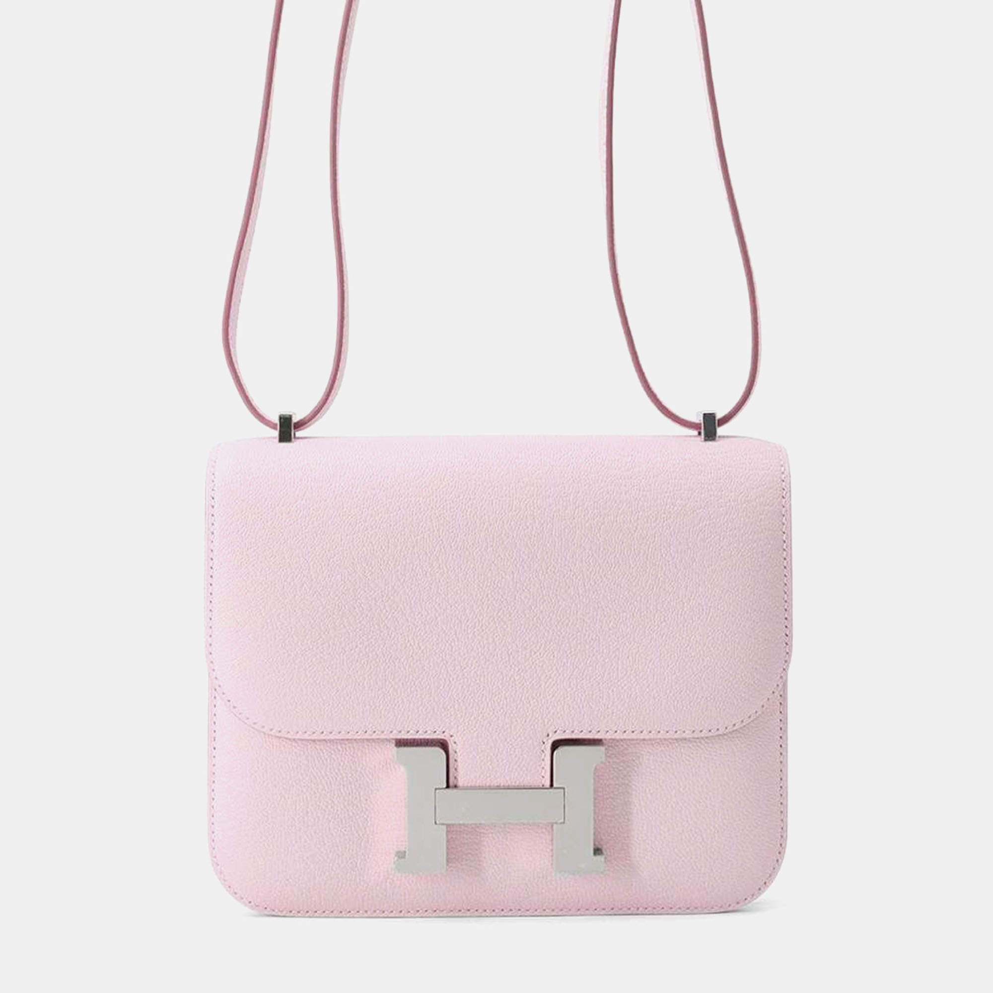 Hermes Mauve Pail Chevre Myzore Goatskin Constance Miroir Mini Bag