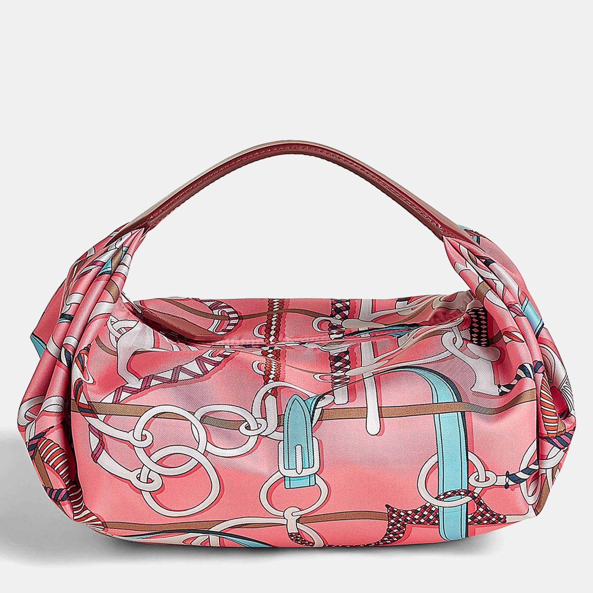 Hermes Rose Azalee Gris Perle Rouge H Balusoie Bag