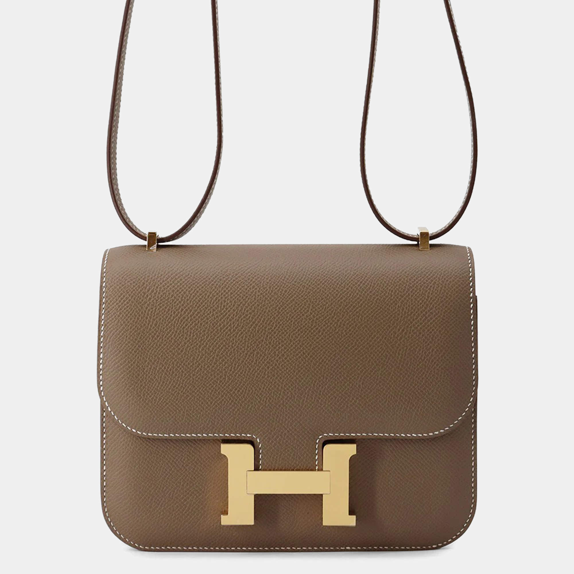 Hermès Etoupe Epsom Constance 3 Miroir Mini Shoulder Bag