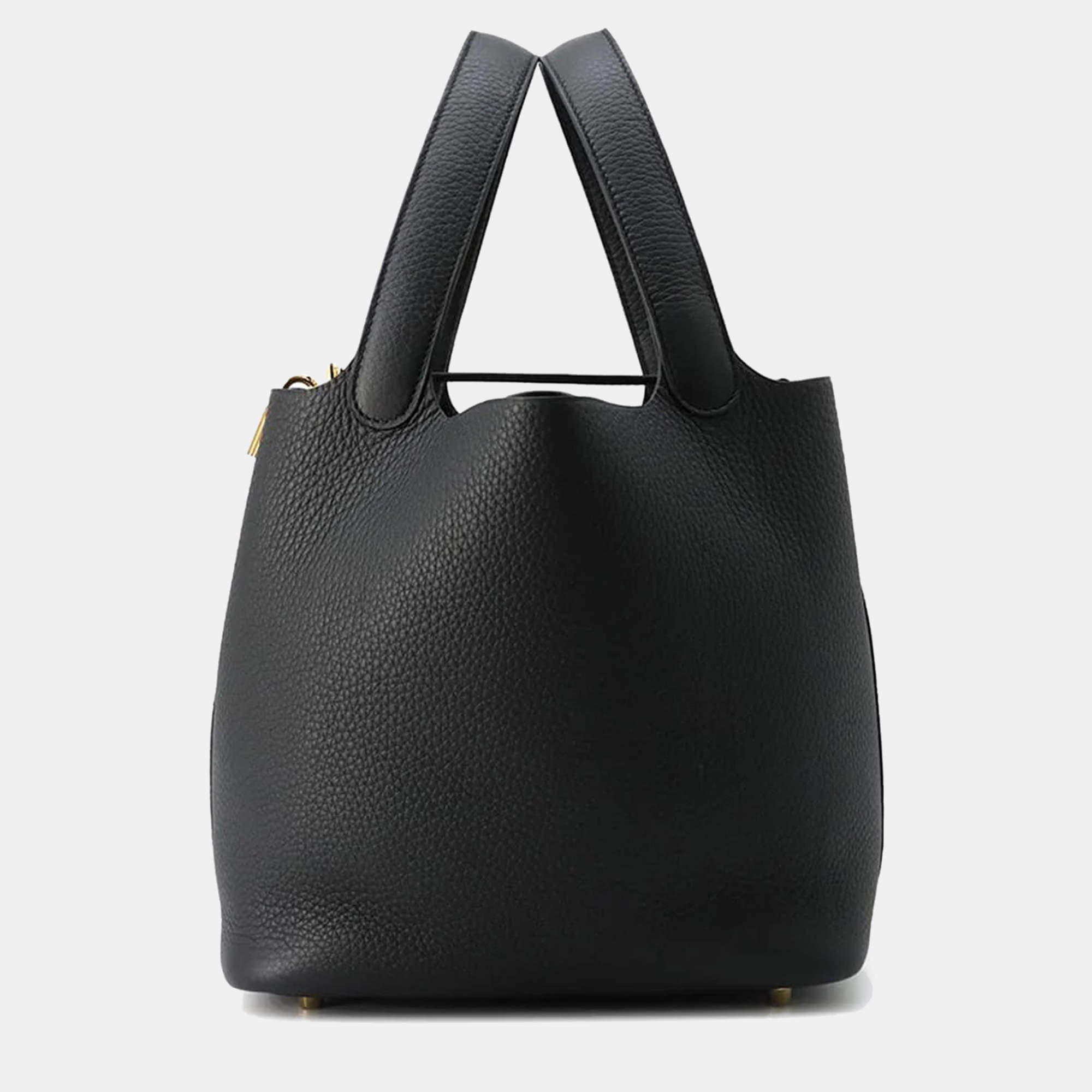 Hermès Black Taurillon Clemence Picotin Lock 22