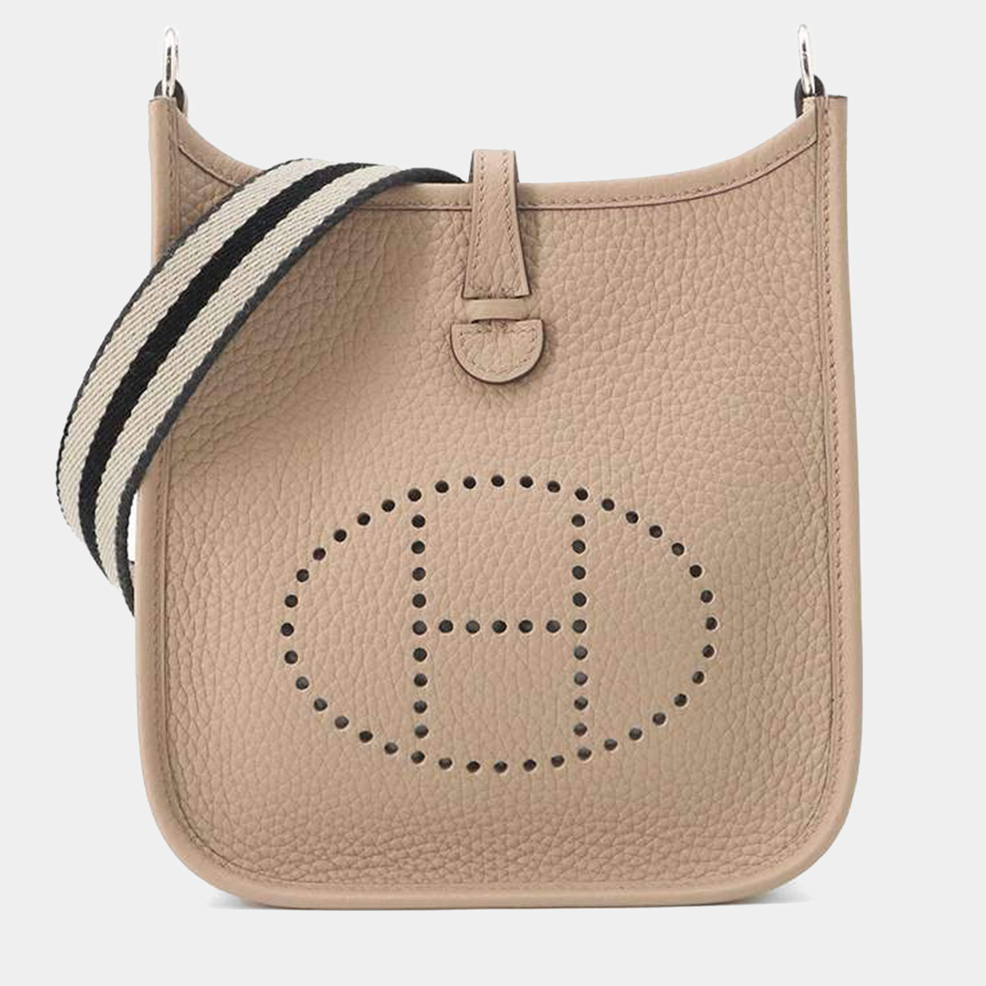 Hermes Evelyne Amazon Long TPM Beige Marfa Taurillon Clemence Leather Shoulder Bag