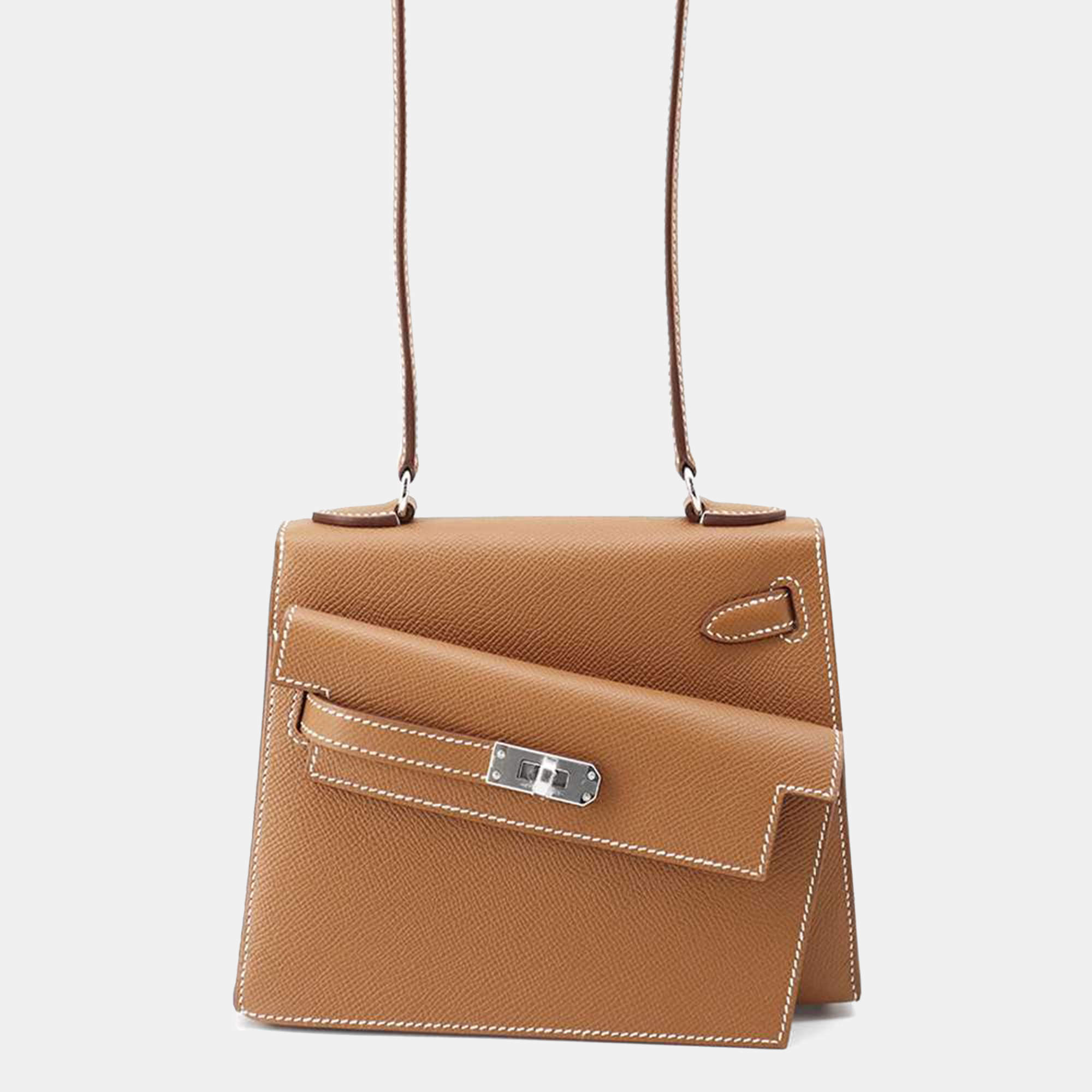 Hermes Kelly 20 Disorderly Outside Stitching Gold Epsom 