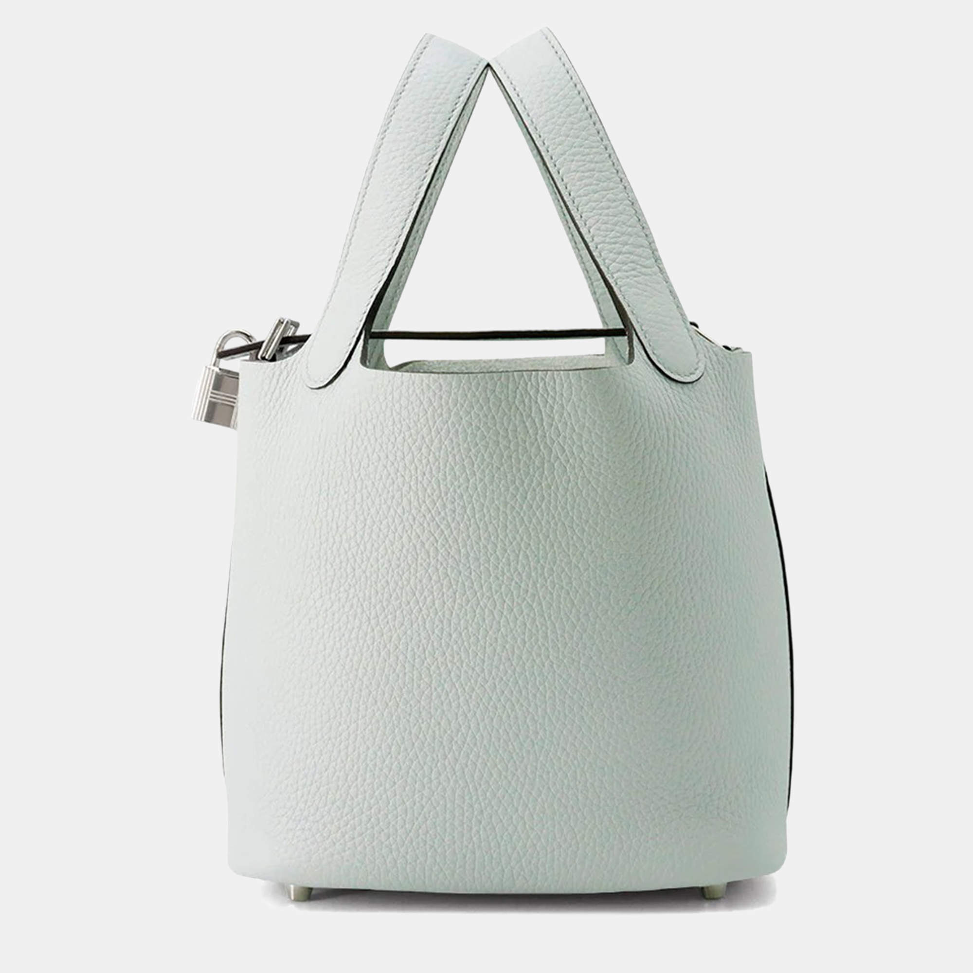Hermes Picotin Lock Blue Pale Taurillon Clemence 18