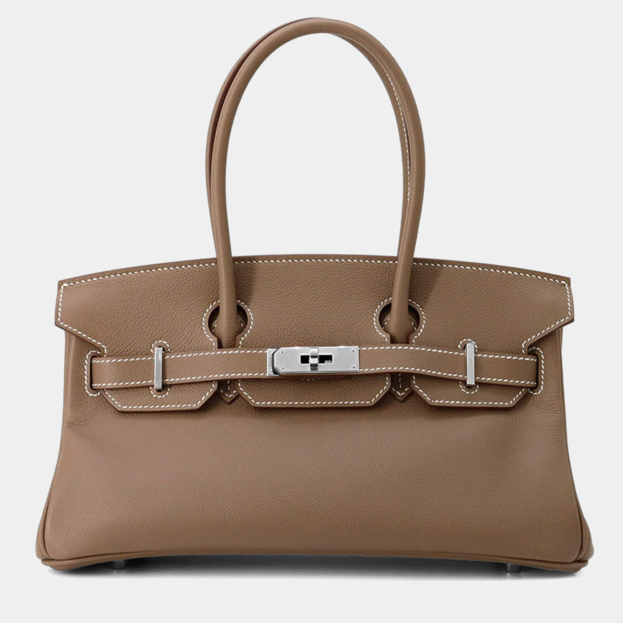 Hermes Birkin Etoupe Evercolor Shoulder Bag 29