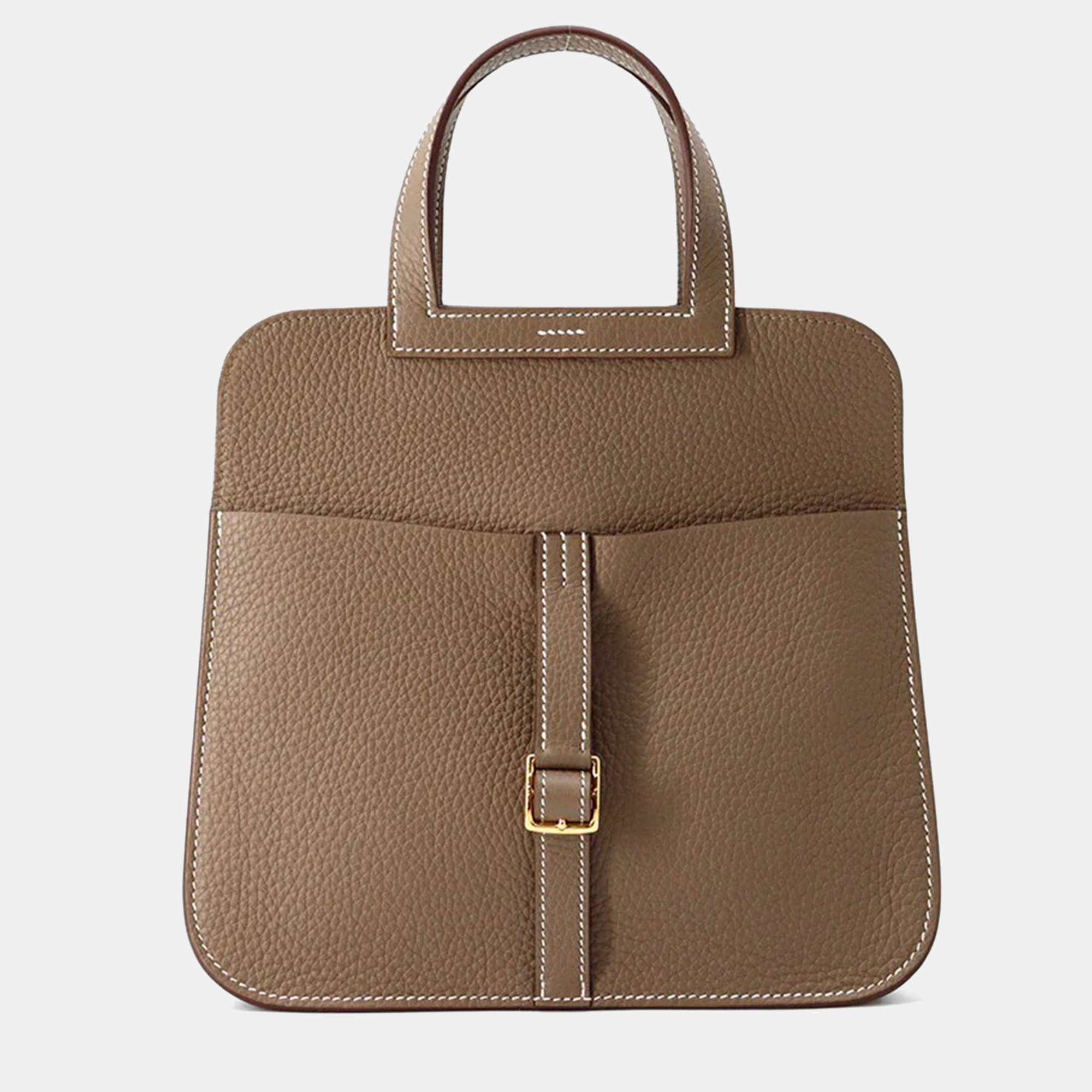 Hermes Halzan Etoupe Taurillon Clemence Size 25