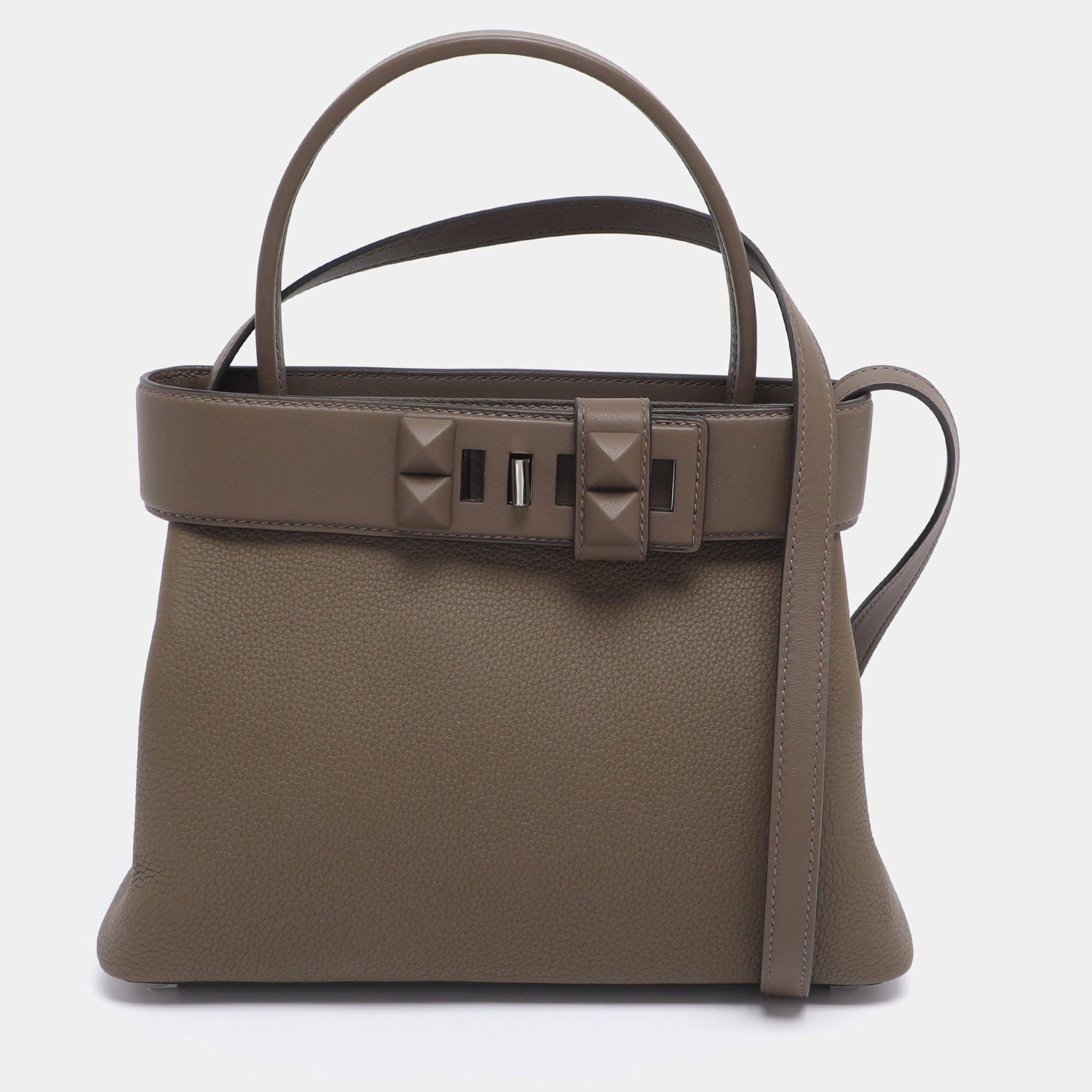 Pre Owned Hermès Beige Marfa Togo Leather Palladium Hardware Top Handle Bag