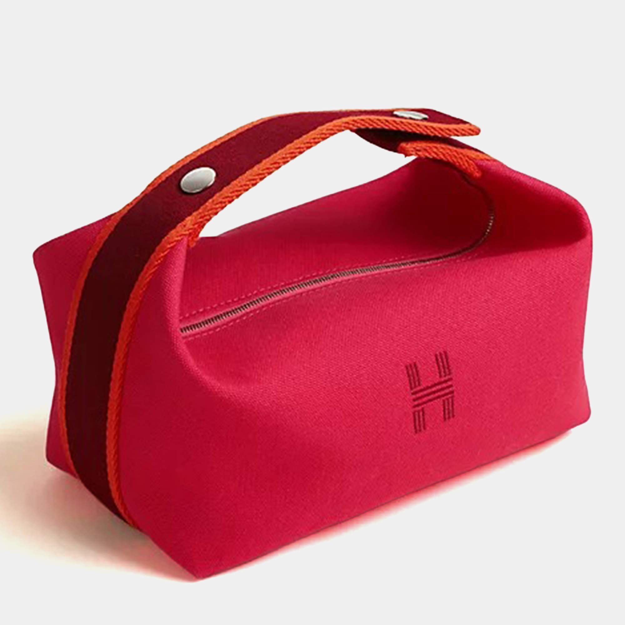 Pre Owned Hermes Bride-a-Brac case small Hibiscuss Canvas handbag