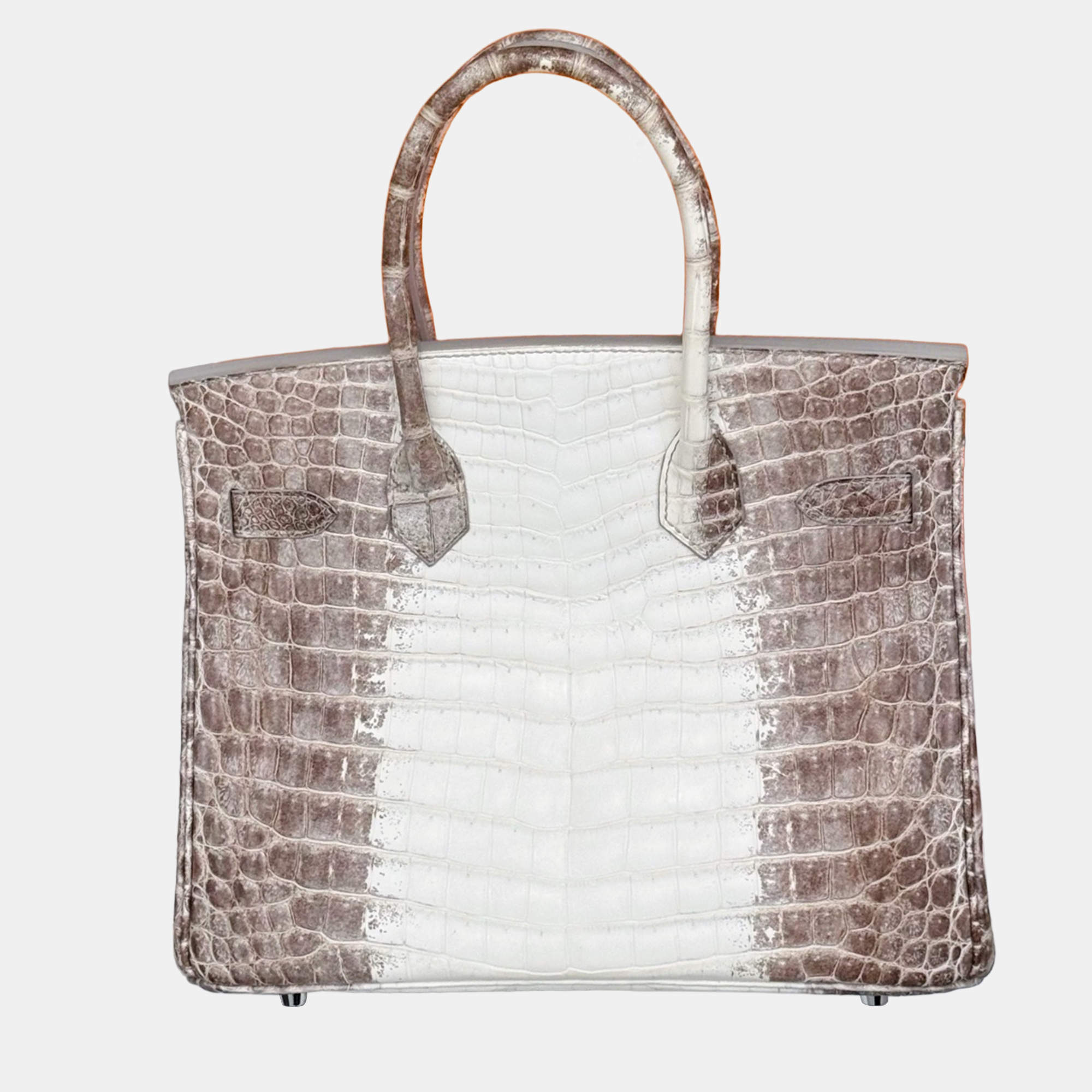Hermes Birkin 30 Himalaya Niloticus Crocodile Diamond Tote Bag