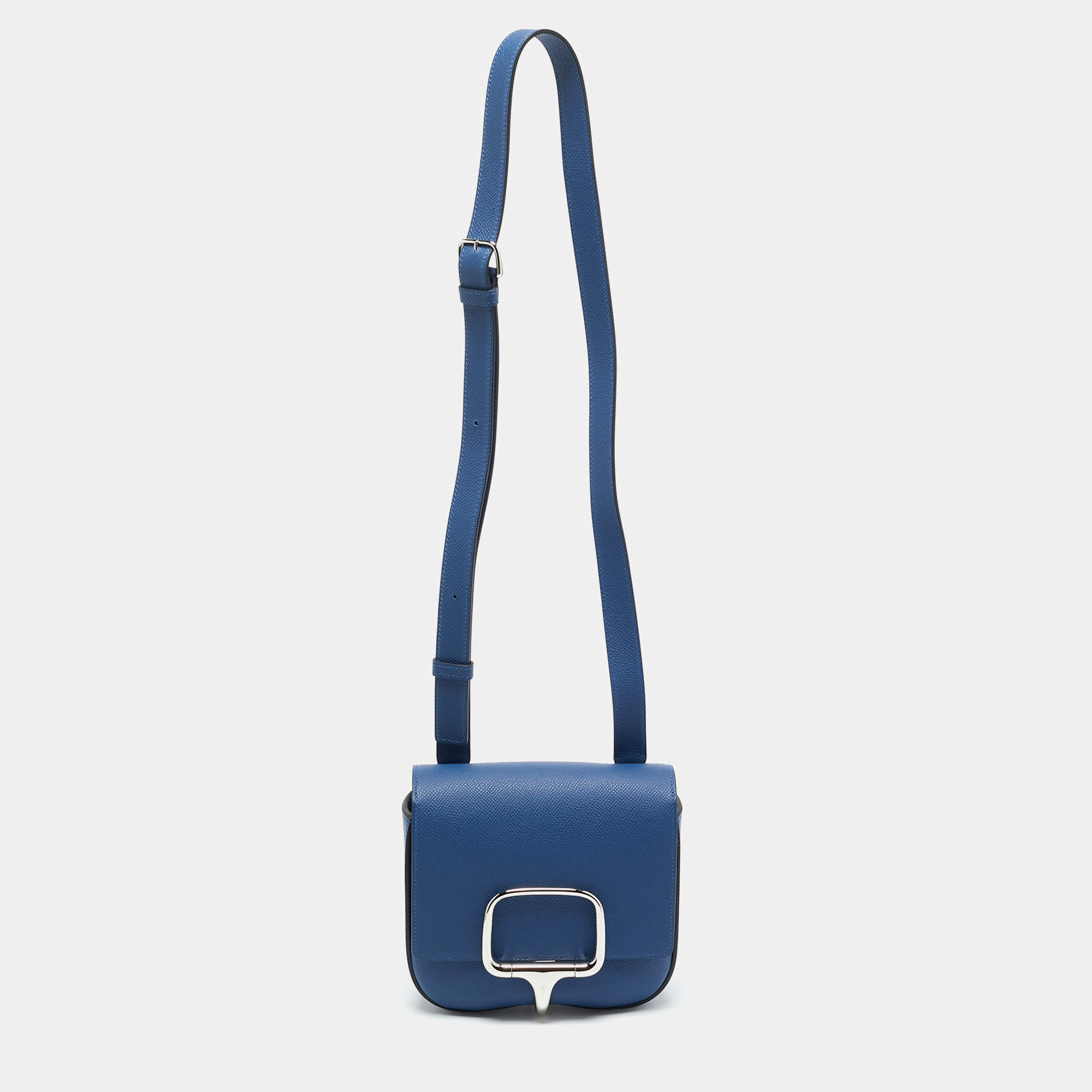 Pre Owned Hermès Bleu France Epsom Leather Della Cavalleria Mini Bag