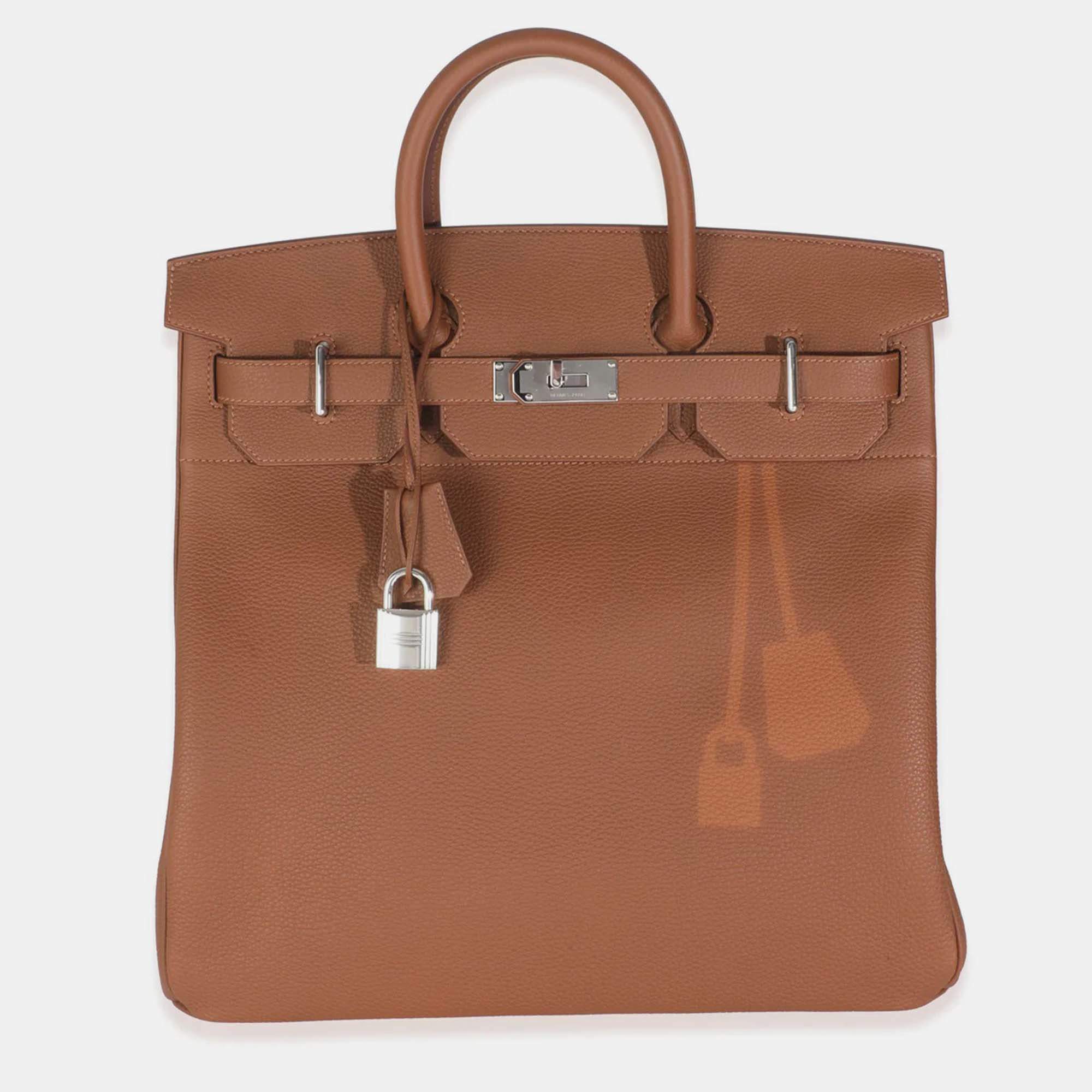 Pre Owned Hermes Birkin 40 Gold Togo Coup De Soleil HAC  Bag 