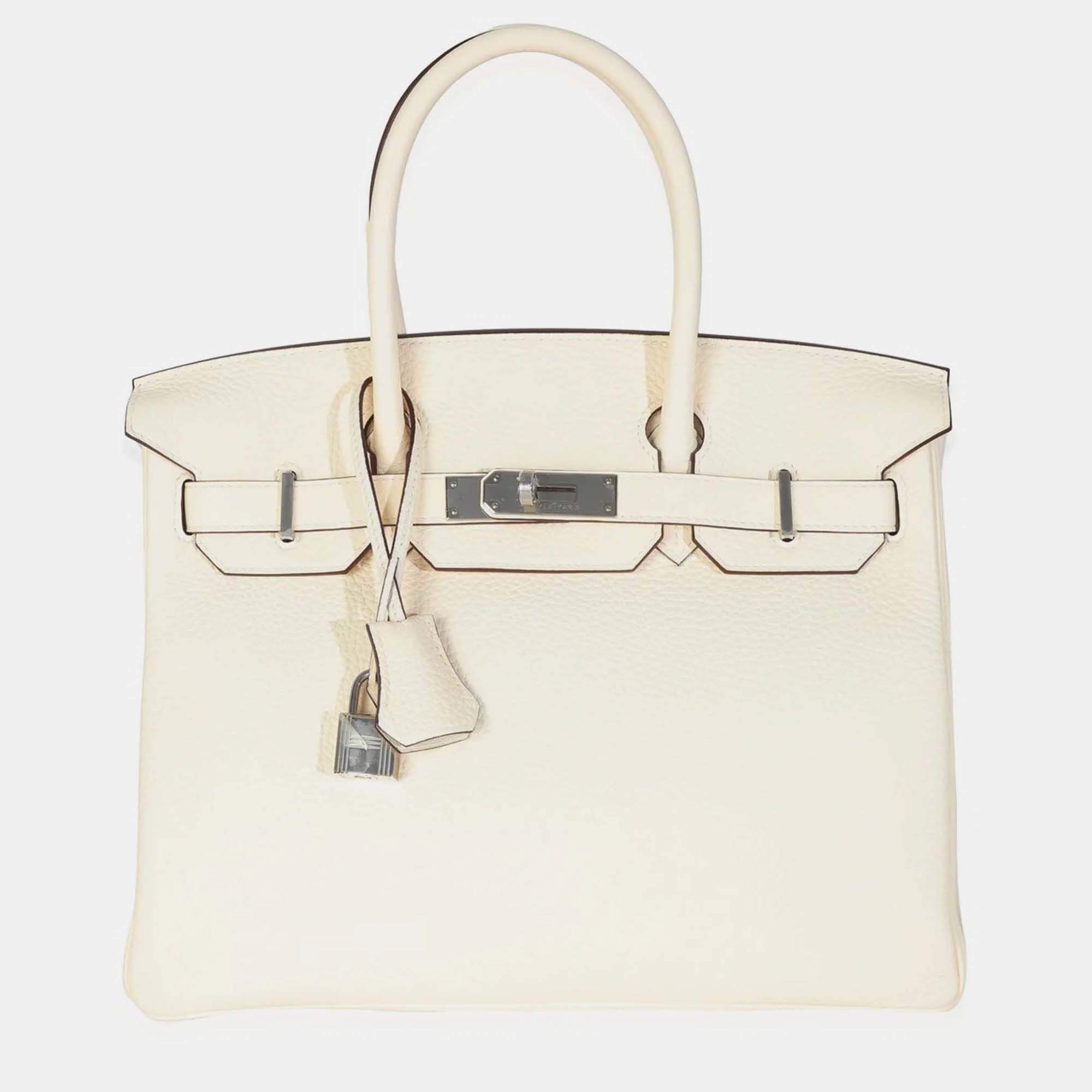 Pre Owned Hermes Birkin 30 Nata Togo  Bag 