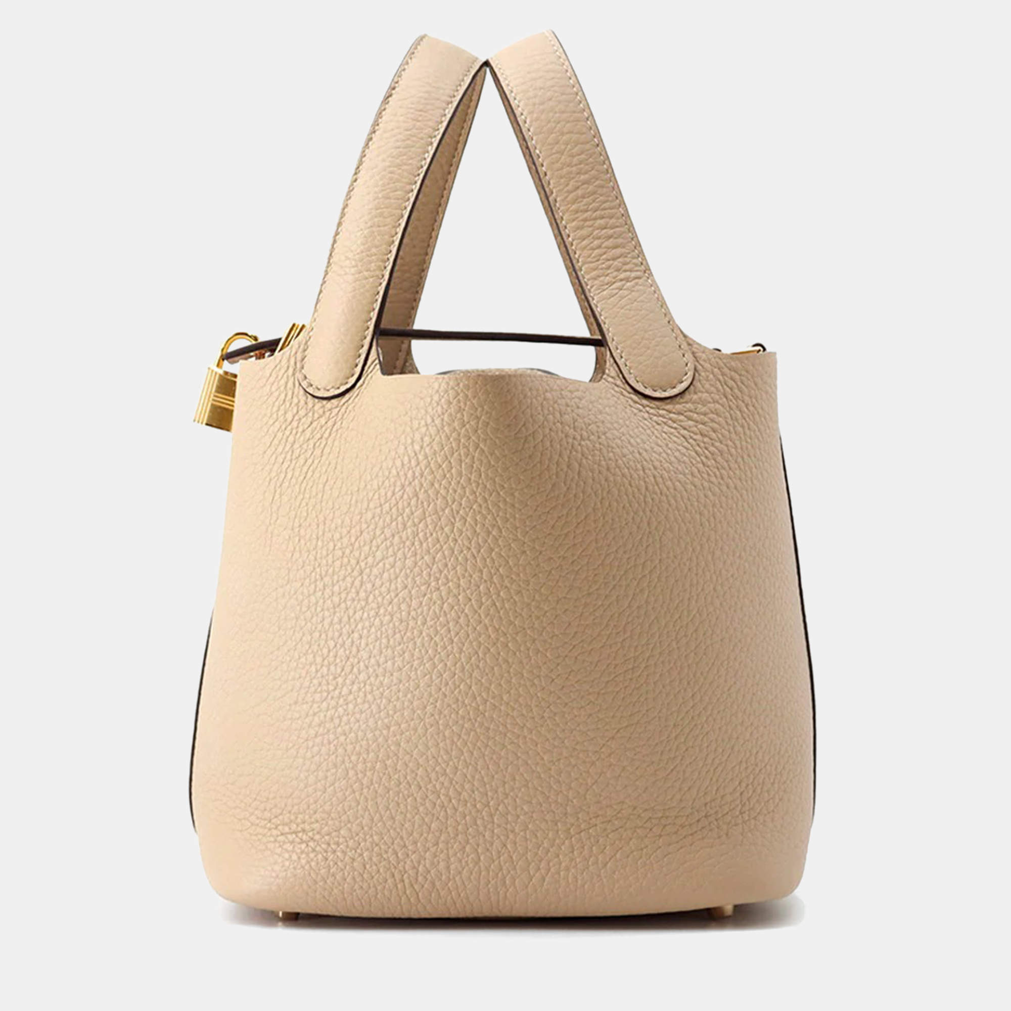 Pre Owned Hermes Picotin Lock 18 Trench Taurillon Clemence Tote