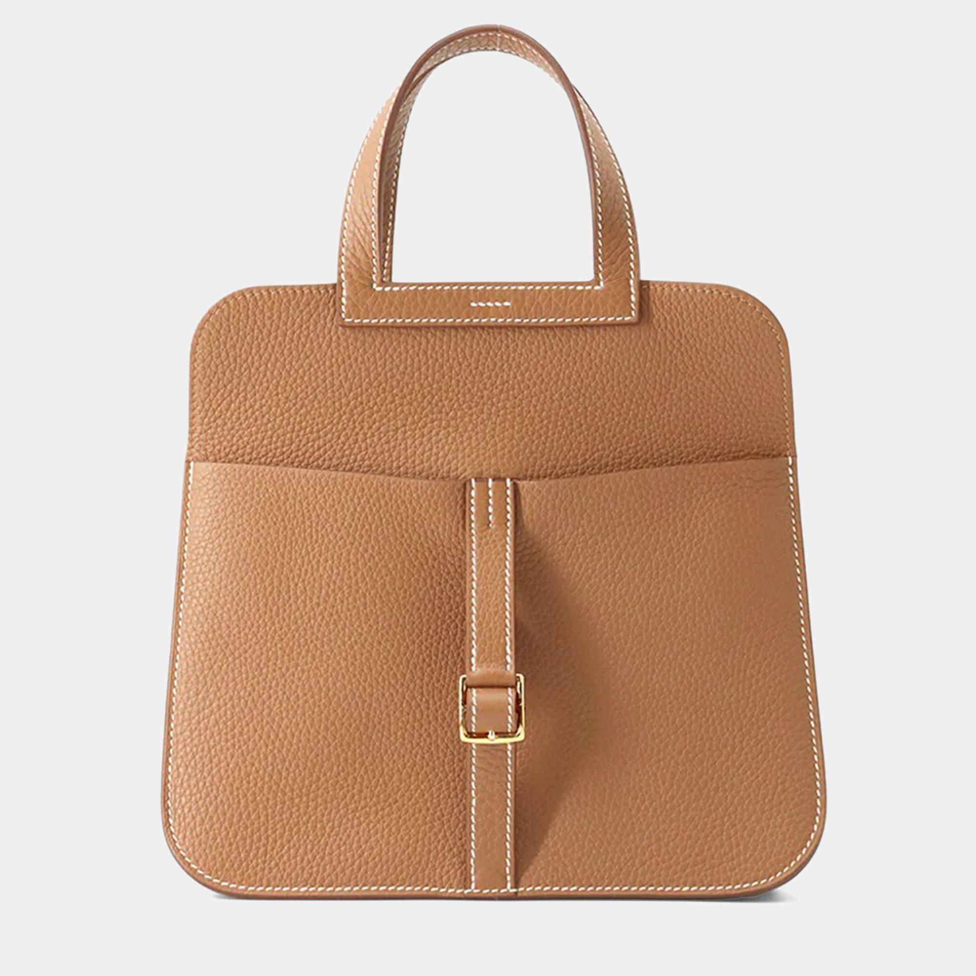 Pre Owned Hermes Halzan Gold Taurillon Clemence Handbag 25