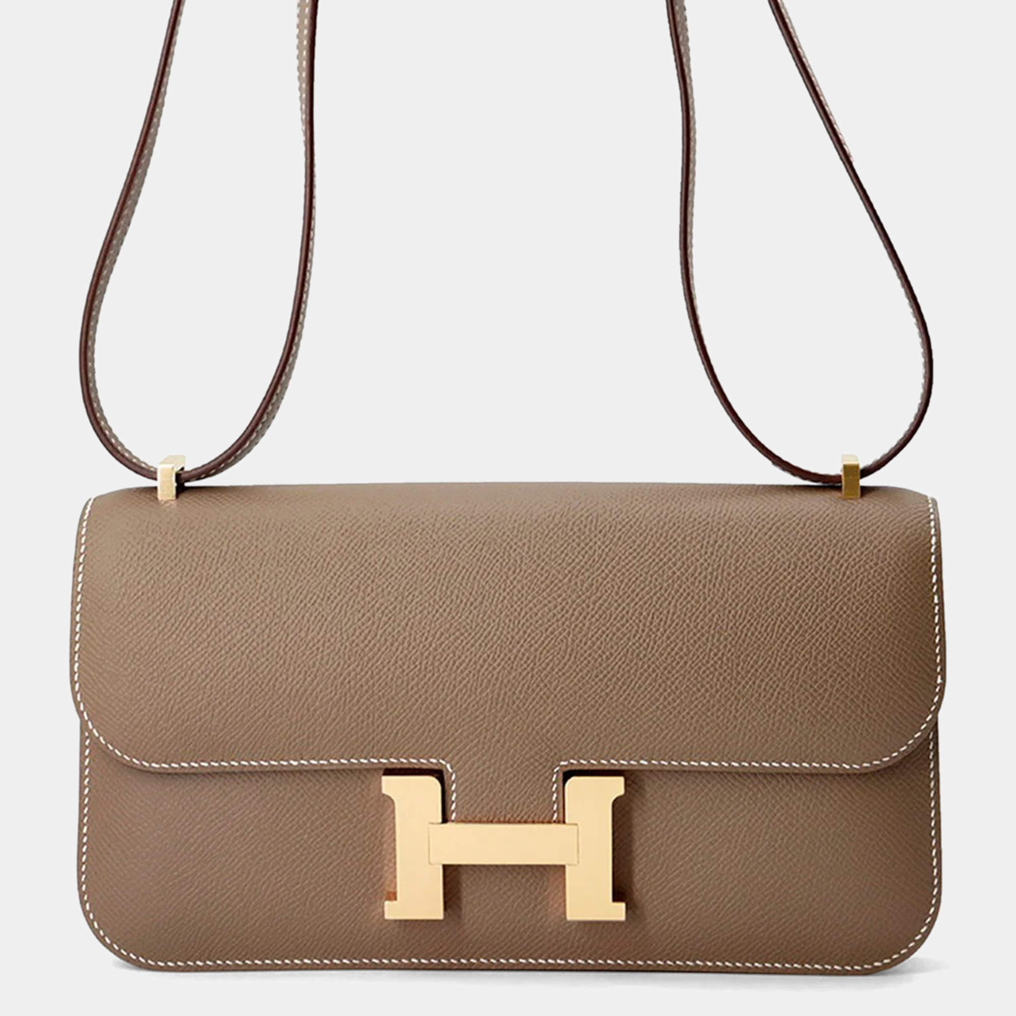 Pre Owned Hermes Constance Elan Miroir Etoupe Epsom