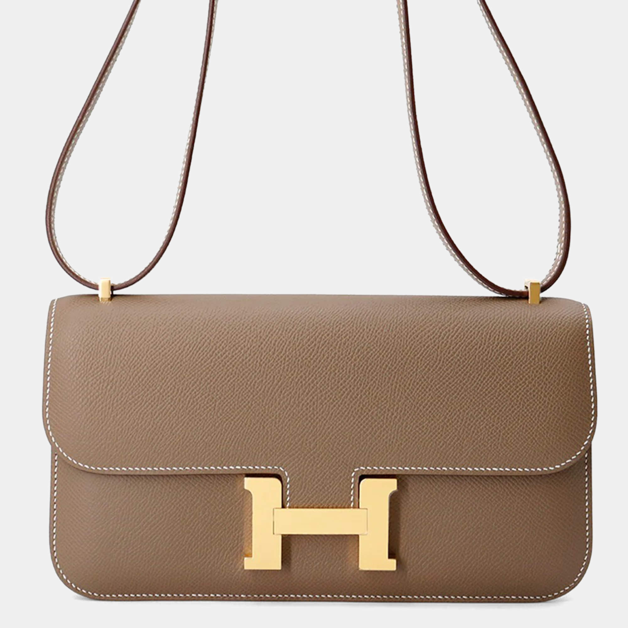Pre Owned Hermes Constance Elan Miroir Etoupe Epsom